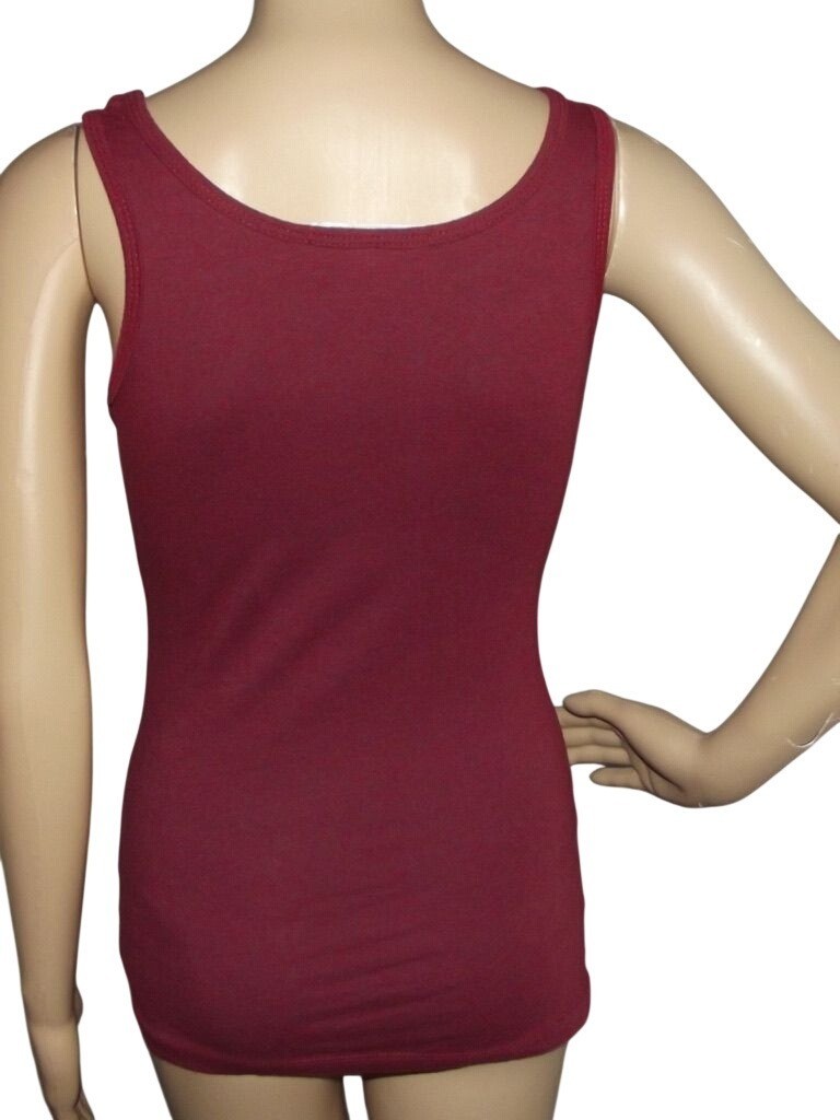 Hot Leathers All American Biker Girl Tank Top Womens Small Maroon motorcycle