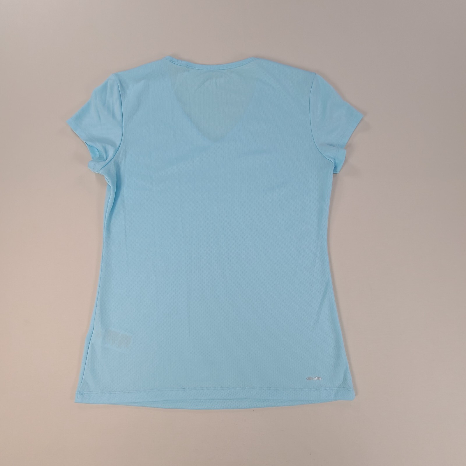 Adidas Shirt Womens Small Blue Climalite V Neck Training Workout Casual