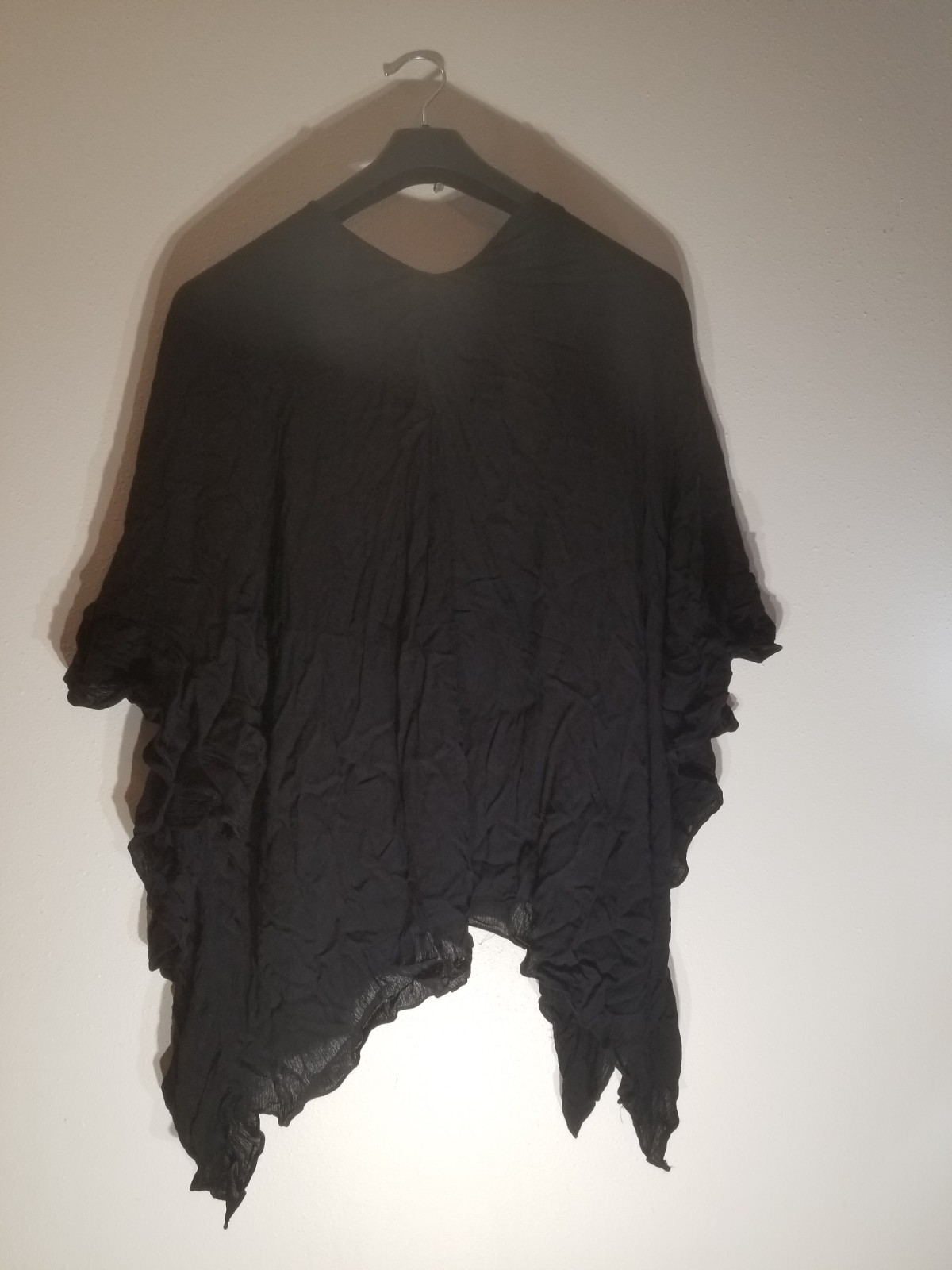 Soft Surroundings Ciera Ruffle Ruana Black One Size New With Tags $69