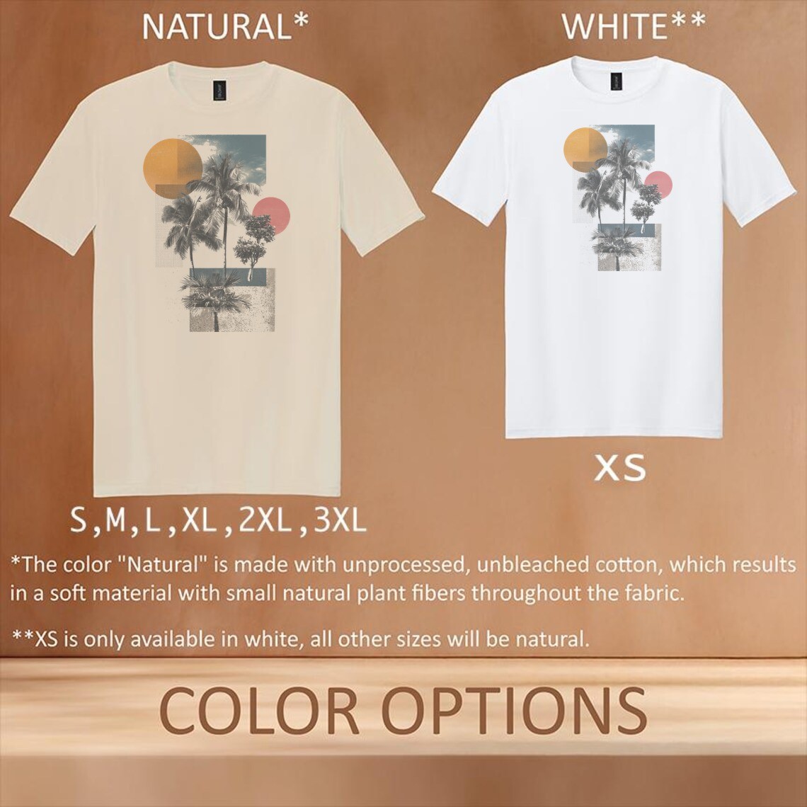 Abstract Palm Trees Geometric Art Graphic Tee Modern Contemporary Design
