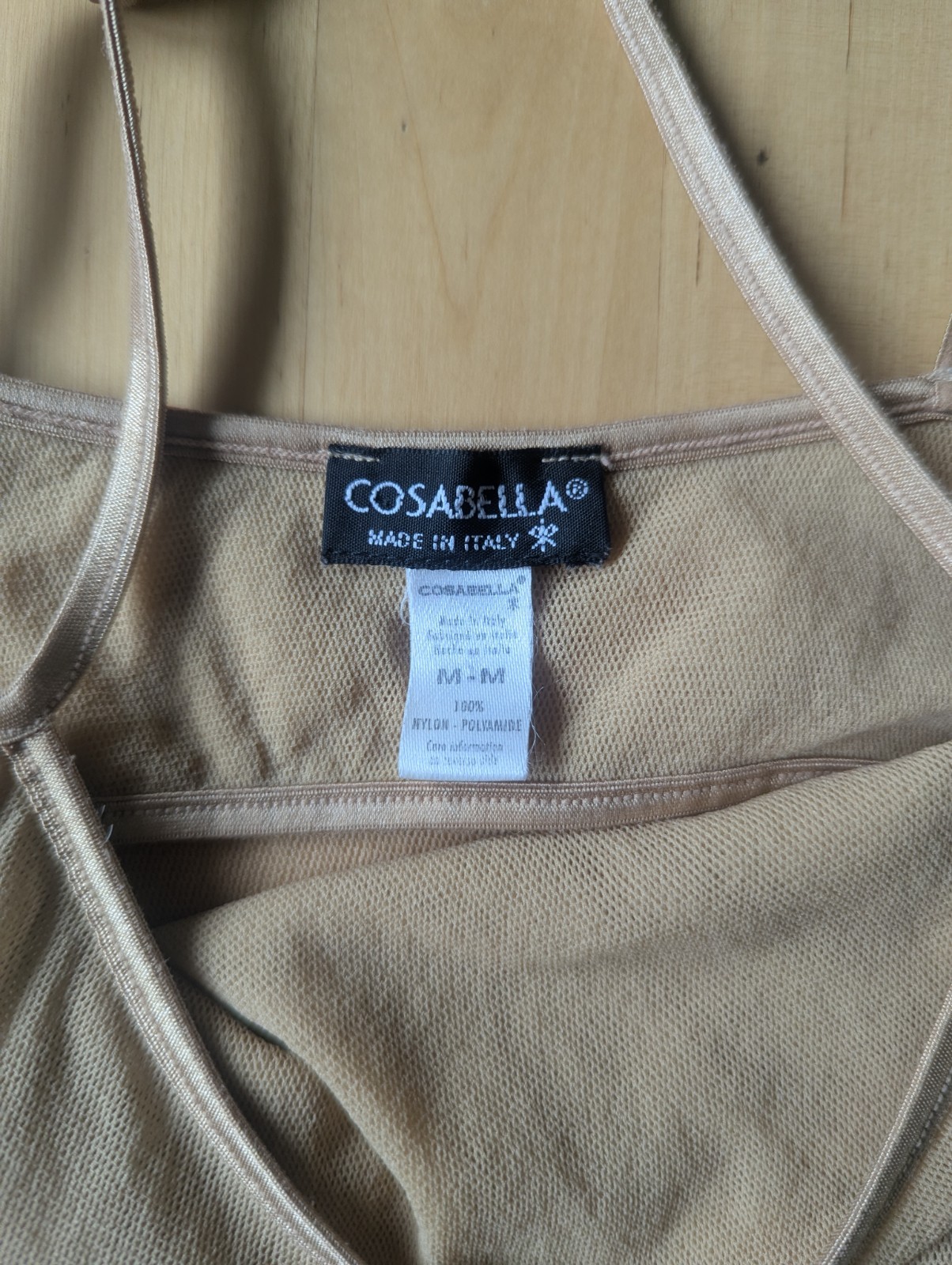 Cosabella Vintage Nude Beige Mesh Camisole Tank Made In Italy