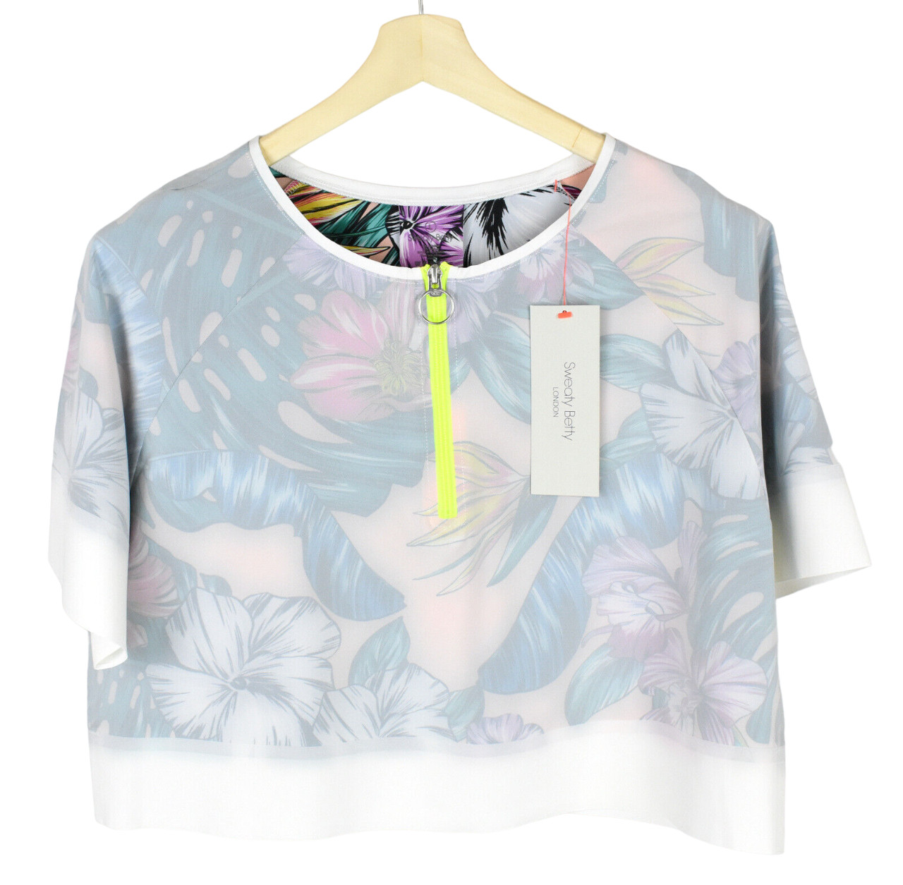 SWEATY BETTY Tournament Tennis Cropped T-Shirt Damen Kurzarm Rundhals Logo