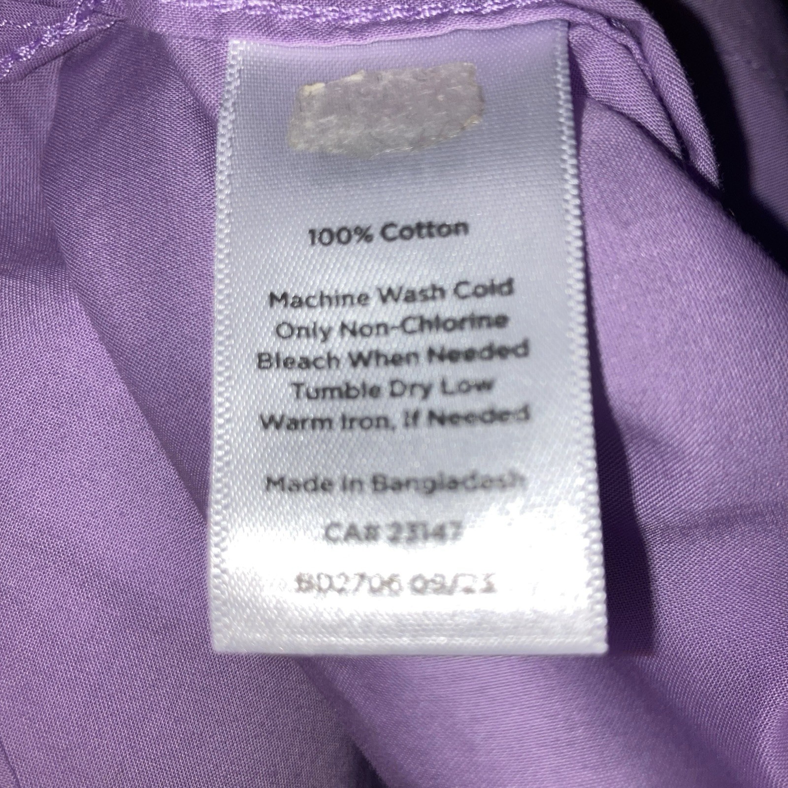 Talbots Womens Plus Size 3Xp Lavender Blouse Long Sleeve Button Up Collar Office