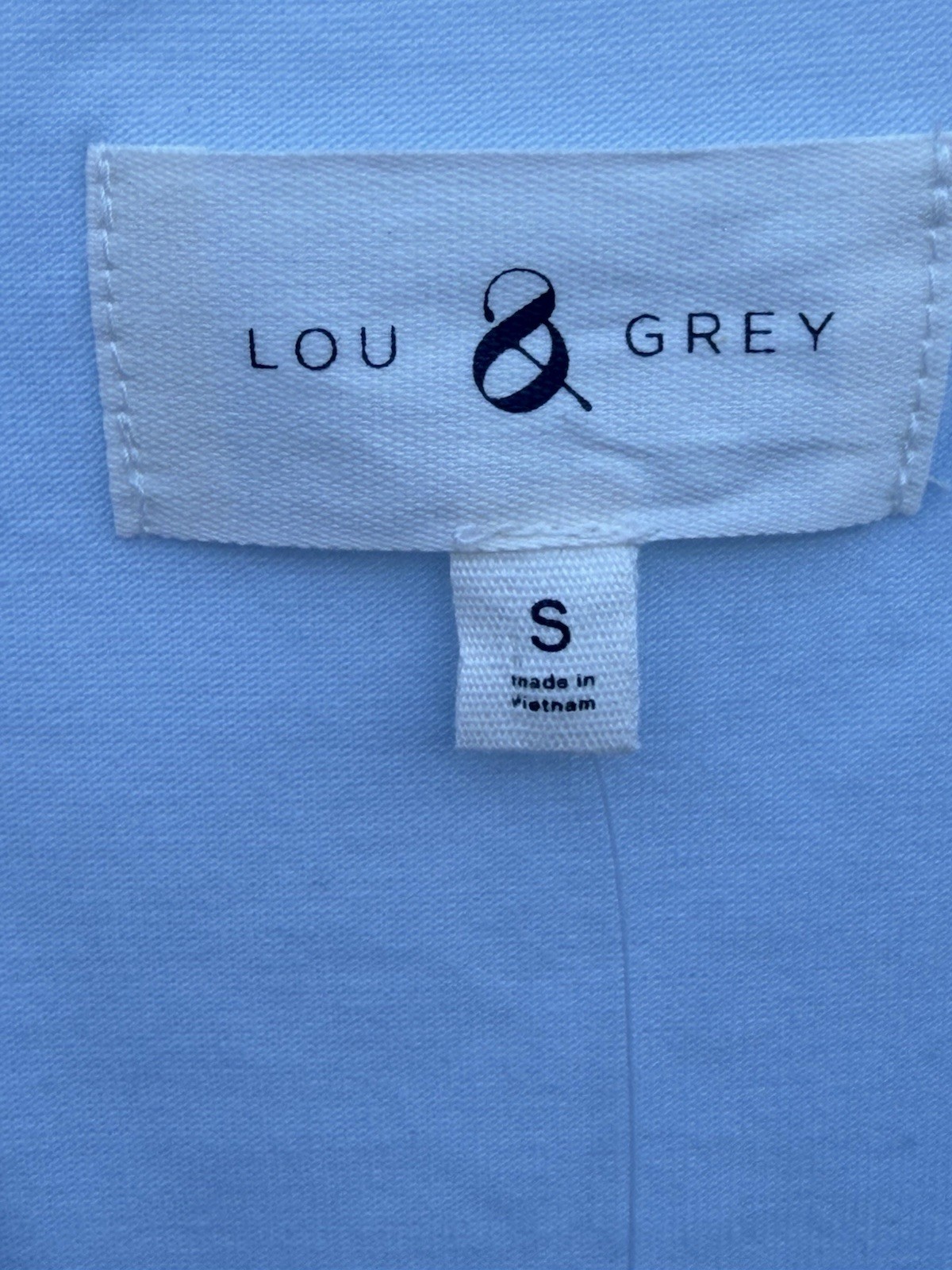 NWT Lou & Grey Front Tie Button Up Tank Top Small Light Blue