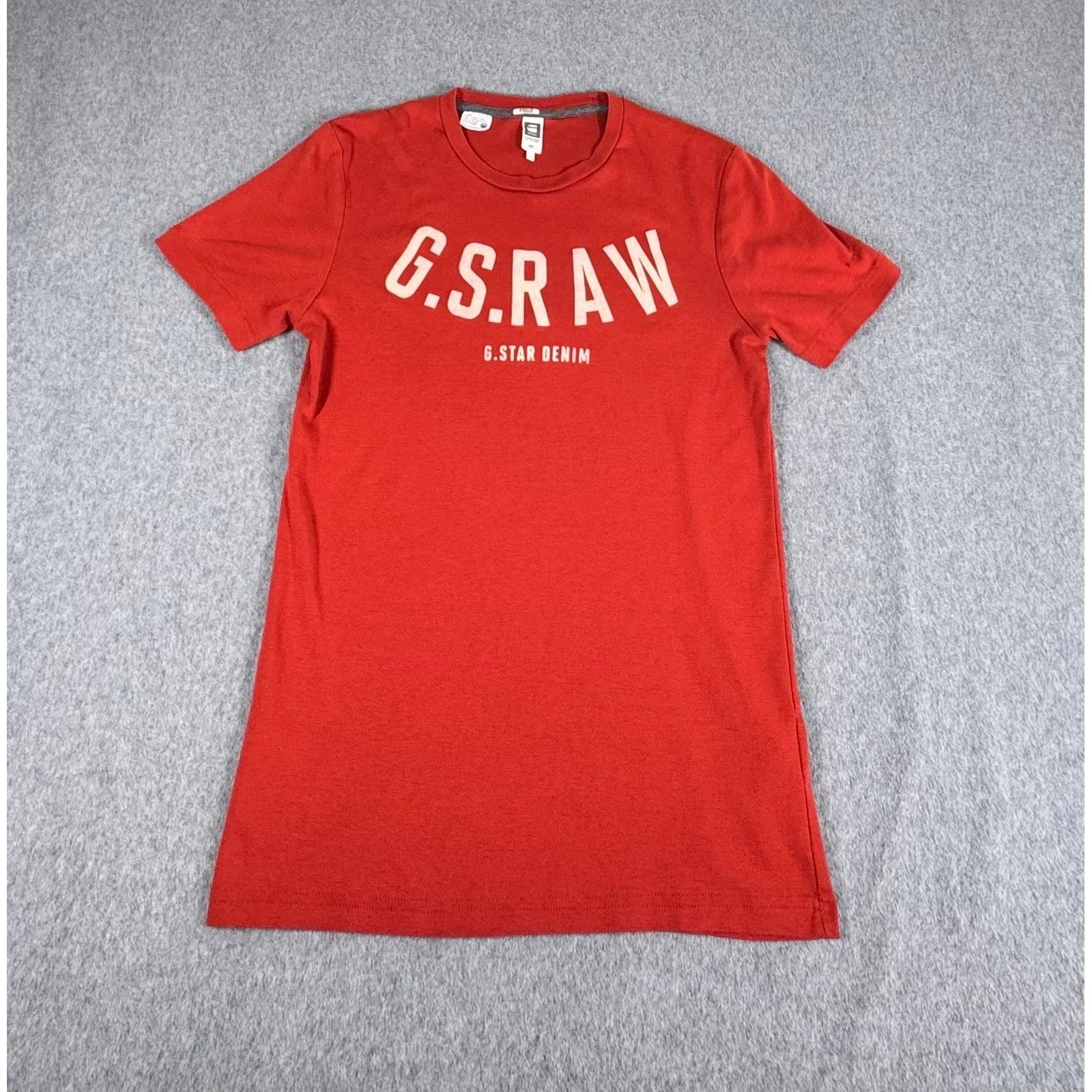G-Star Raw Women’s T-Shirt Large Orange Tee GSRAW Top Extra Slim Lightweight