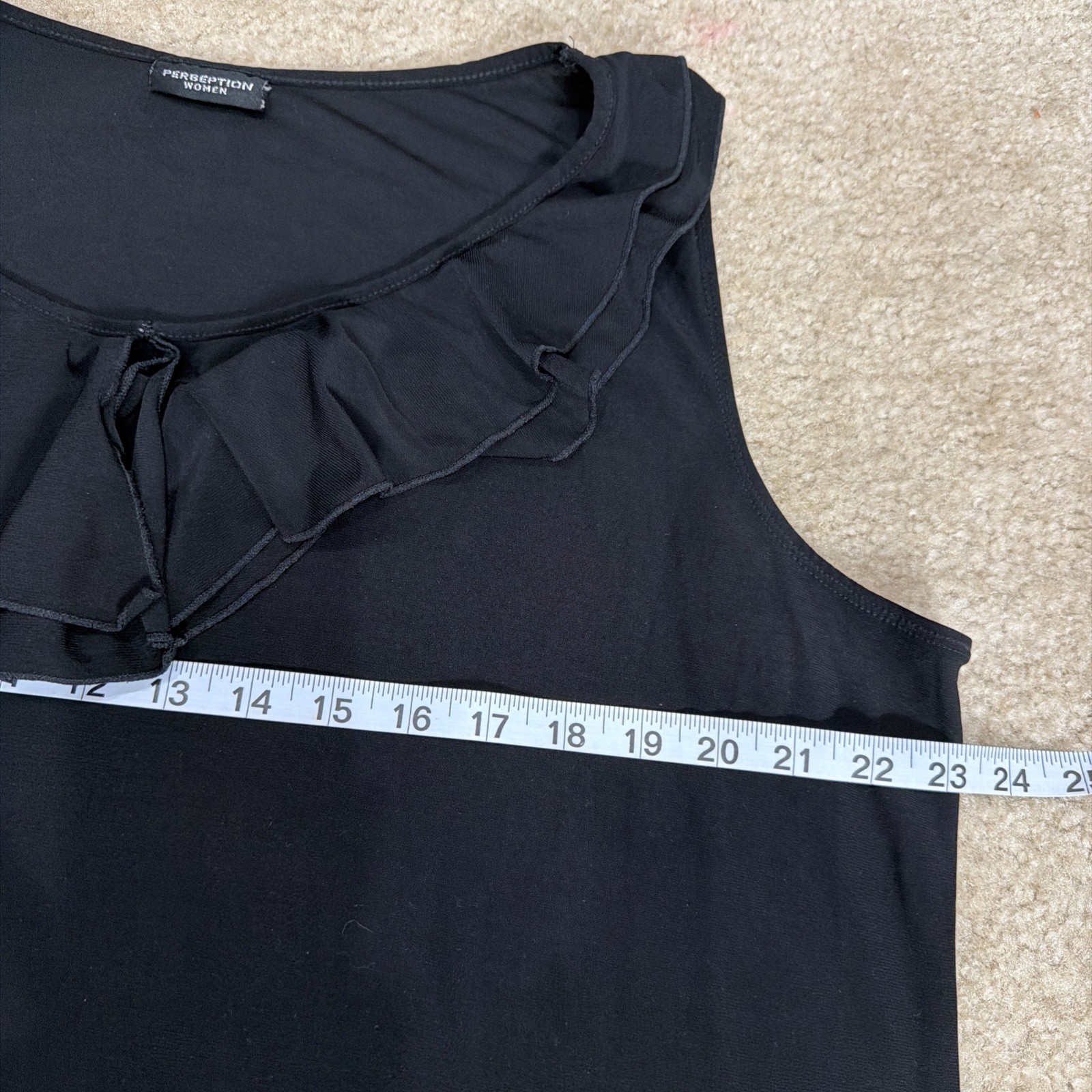 Perception Women’s 2XL Black Sleeveless Pullover Blouse Business Formal Casual