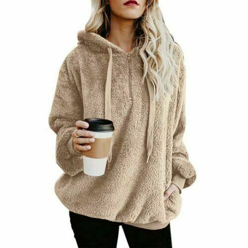 LAVA Women Winter Warm Fluffy Sweater Top Hoodie Sweatshirt Pullover Jumper HOT