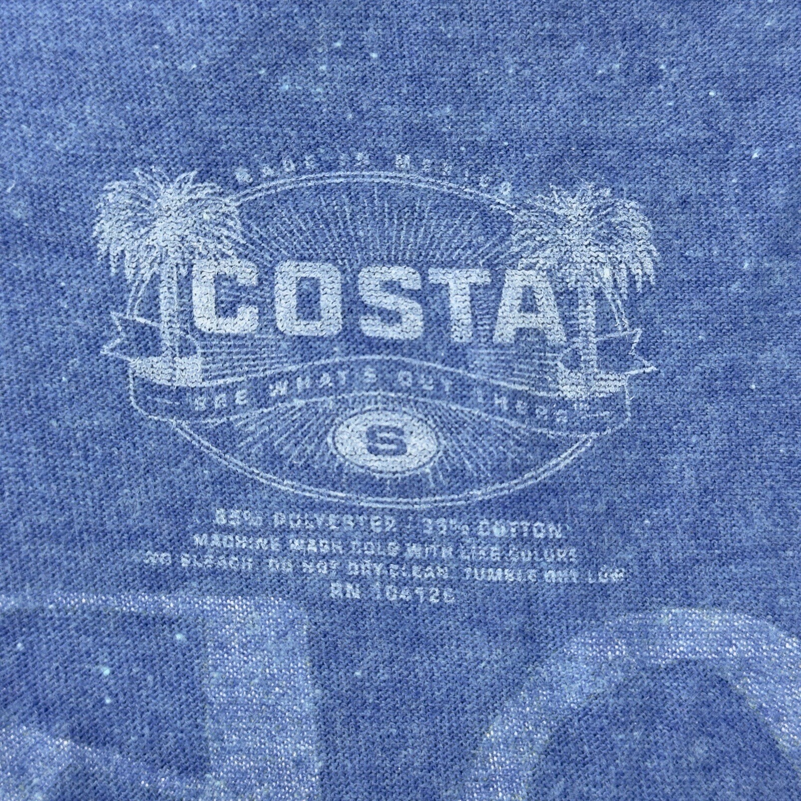 Costa Del Mar Women Top S Royal Blue Heather Perdido Short Sleeve V-Neck Tee