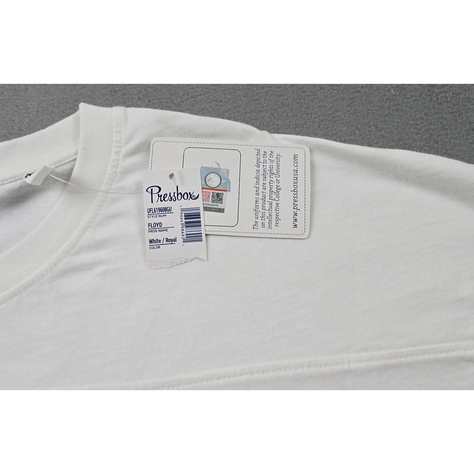 Pressbox Florida Gators T-Shirt OS Oversized White Royal Blue Floyd UFL61960BGU