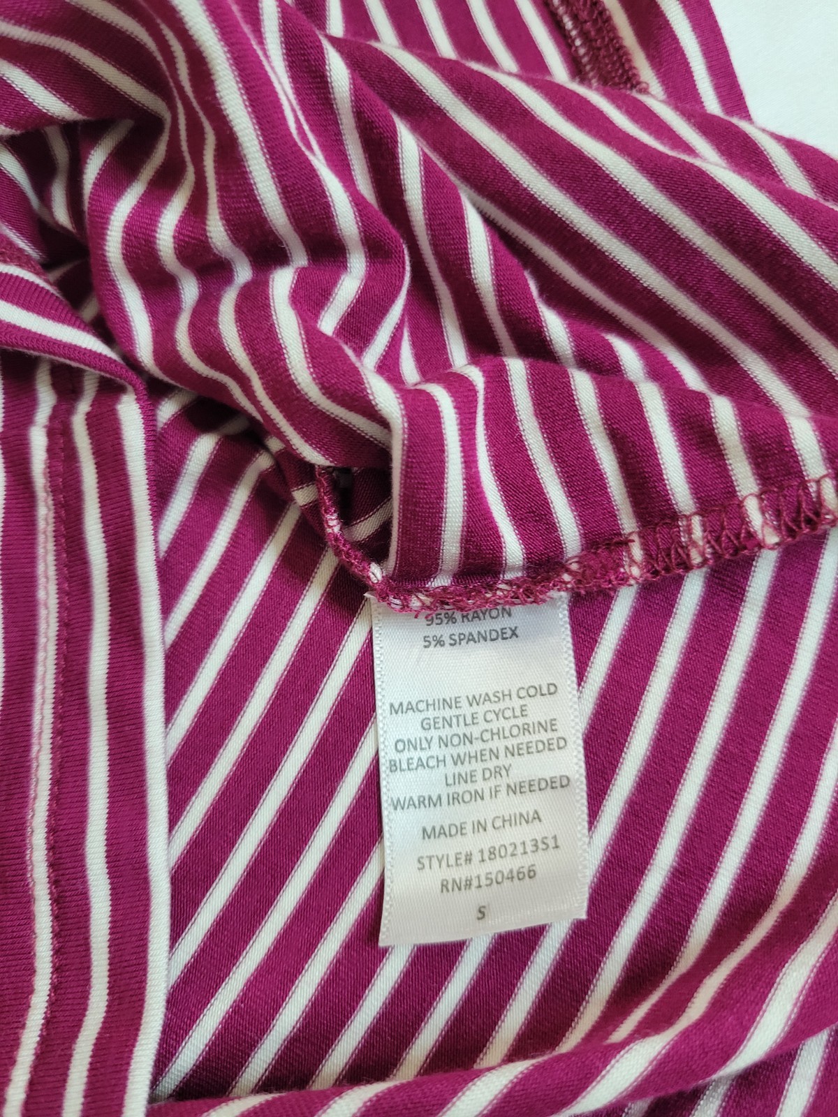 Mix by 41 Hawthorn Kearny Dolman Purple White Striped V Neck Shirt Women’s Sz S