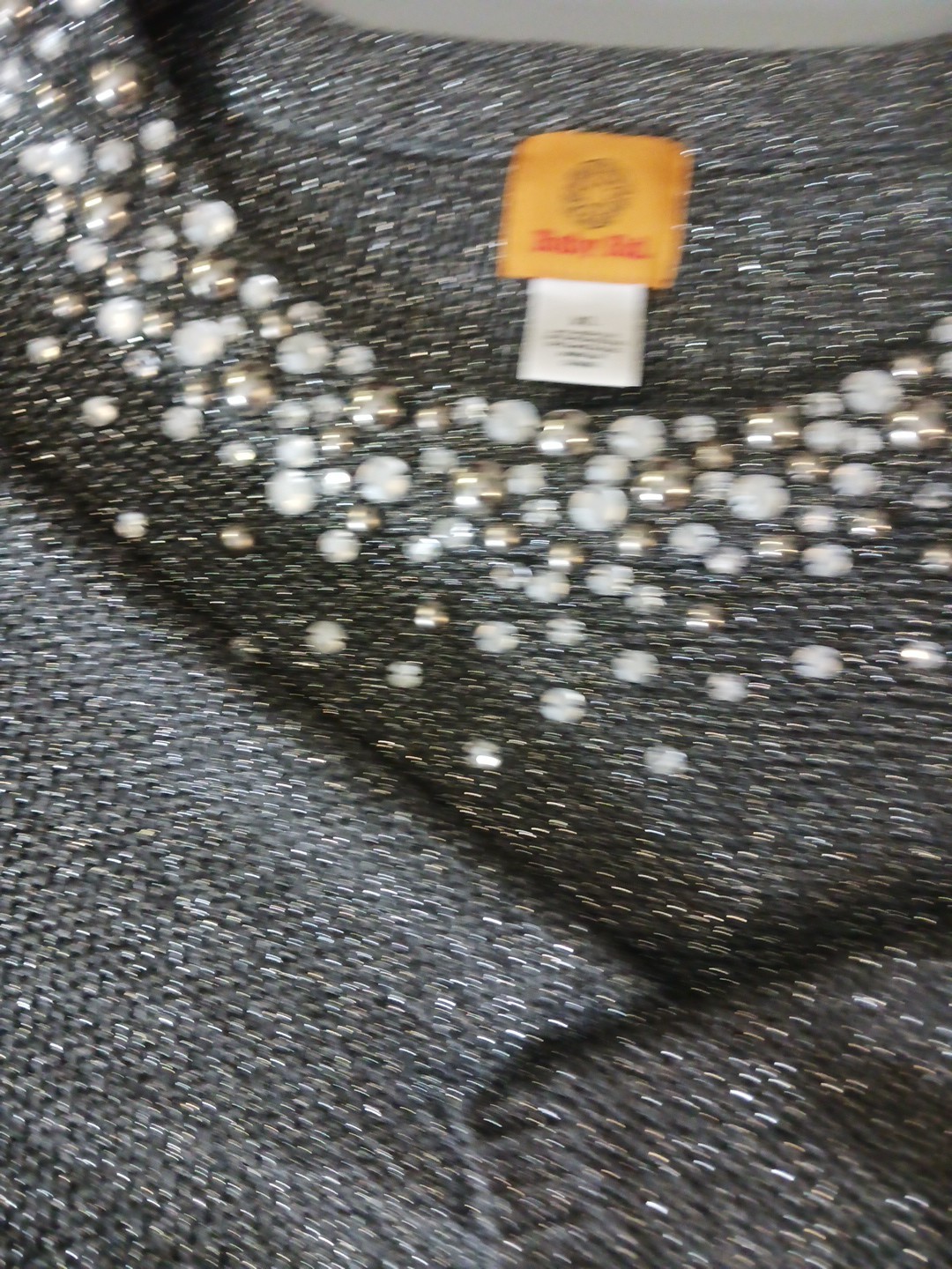 Women’s Long Sleeve Tunic Top.size Xl .RN#107680Made Acrylic Polyster Metallic