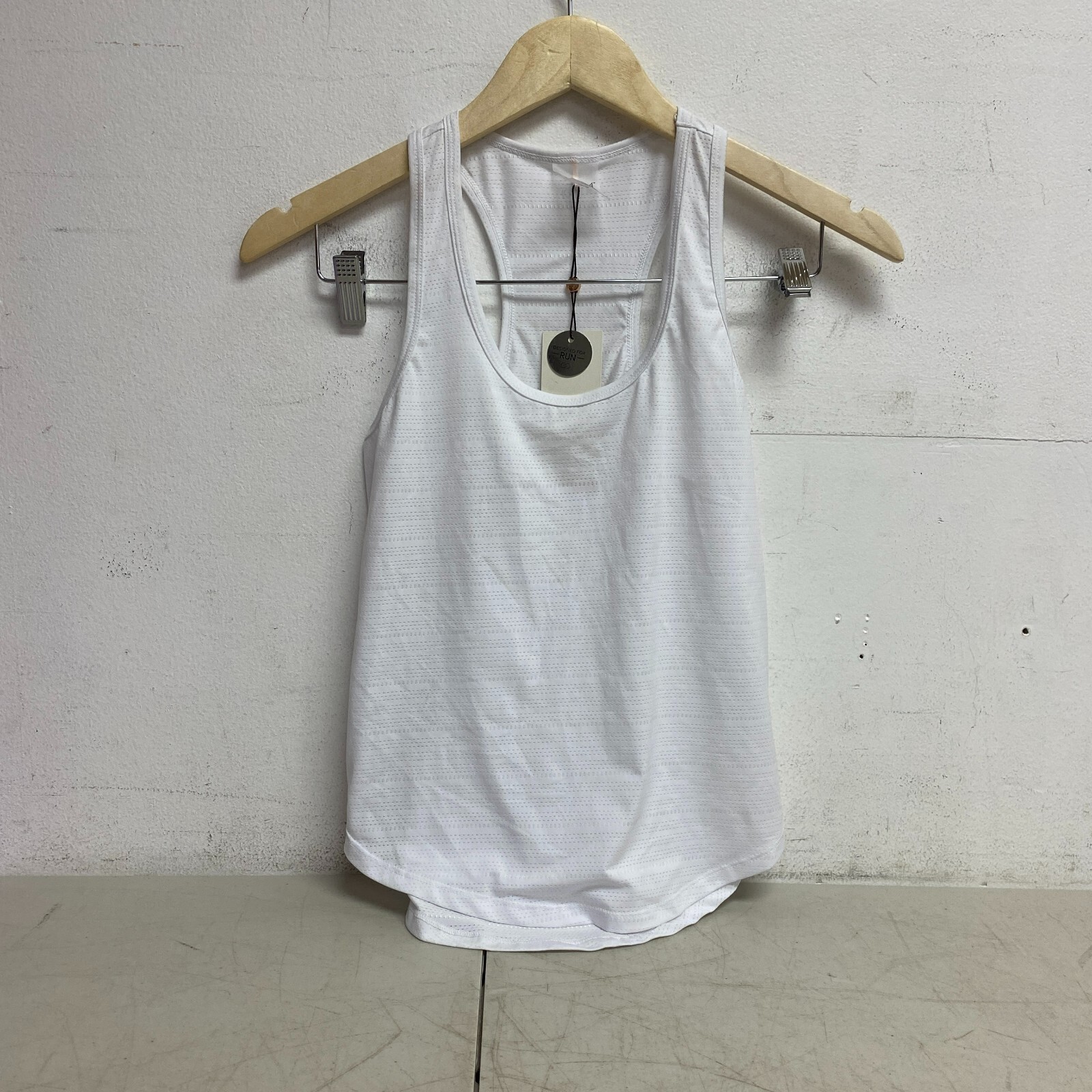 CALIA Women’s Scoop Racer Tank Pure White Sleeveless Solid WAX11205XFS
