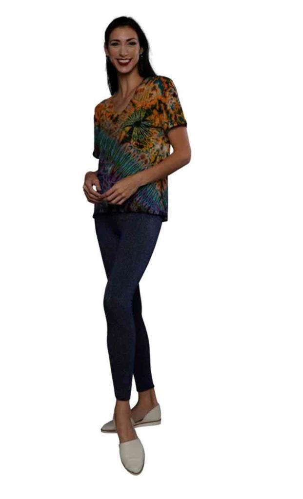 Sacred Threads Hippie Boho Festival Stretch Tie Dye Classic Tee Shirt 222193 E