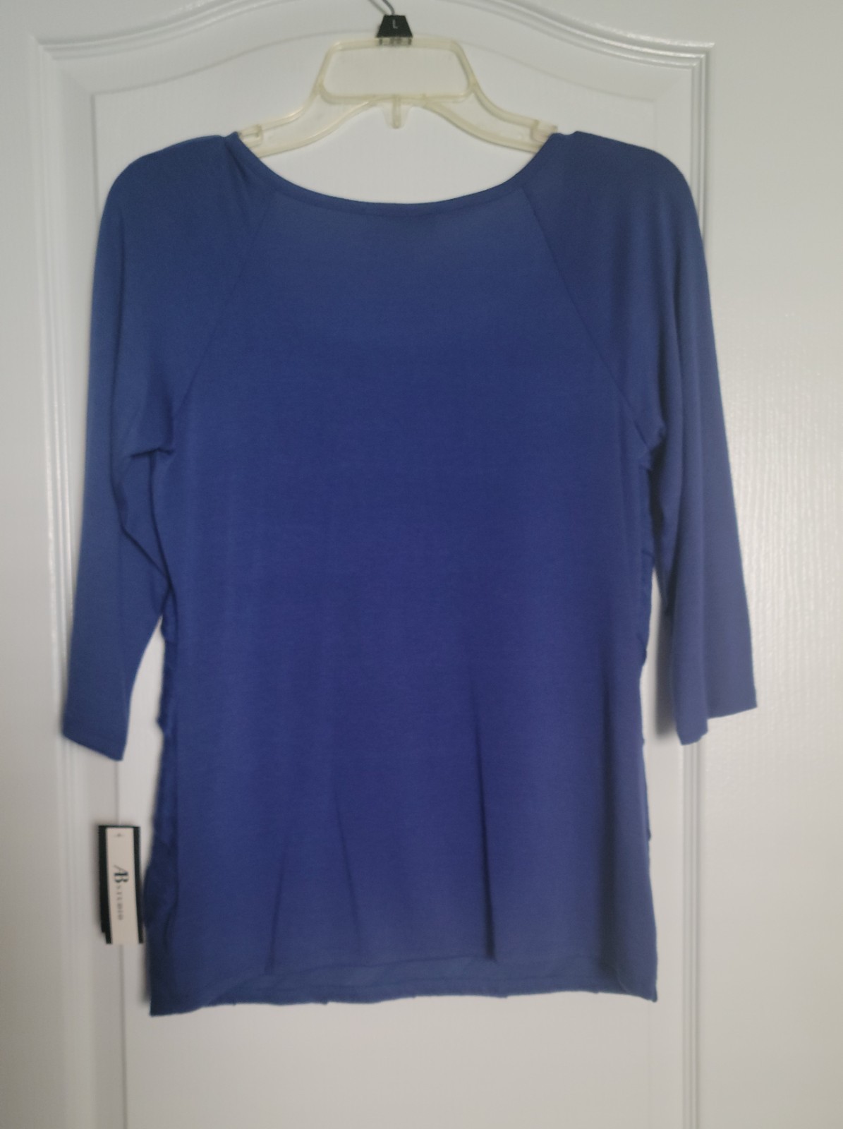 Brand New With Tags (NWT) AB Studio Women’s Ruffle Front Top Cobalt Blue .