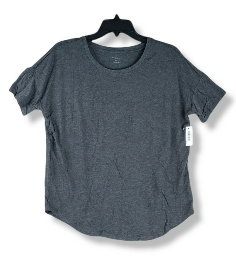 Daily Ritual Women Jersey T-Shirt Standard Fit Short Sleeve Scoop Neck S