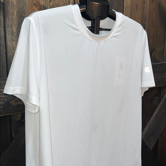 Calme by Johnny Was Top Size M White Tee Dropped Shoulder Active Athleisure Yoga