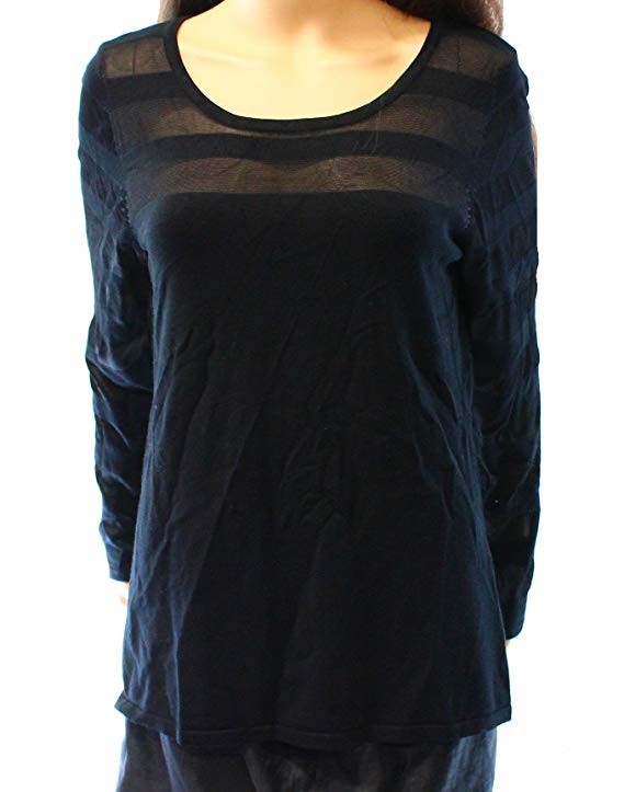 Ideology Womens Essential Space-Dyed Lace-Up Back T-Shirt Size S
