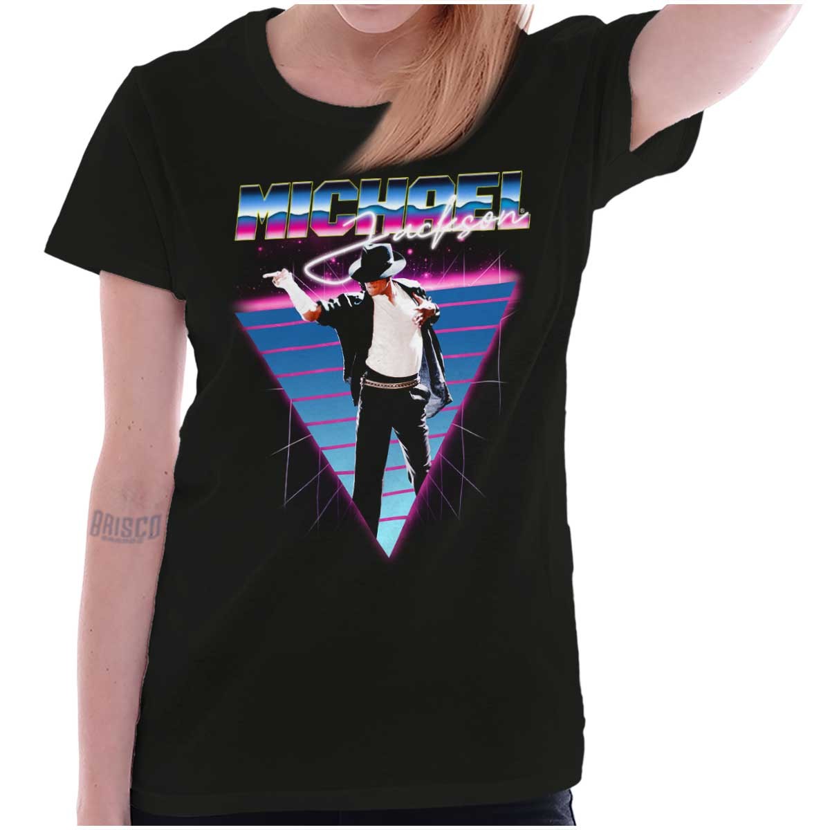 Michael Jackson Pop Star Vaporwave Triangle Graphic T Shirts for Women T-Shirts