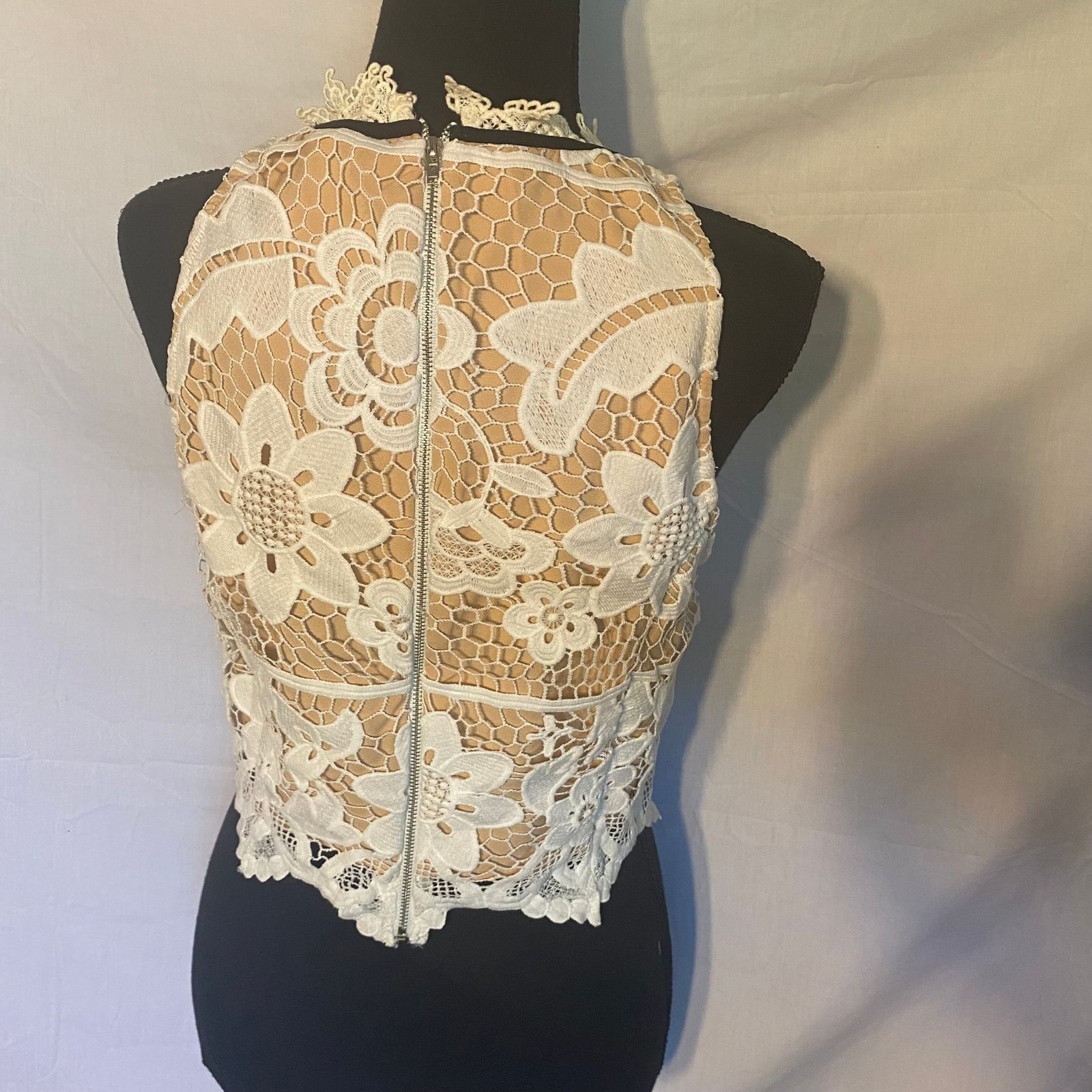 Endless Rose Ivory Floral Crochet Lace Top