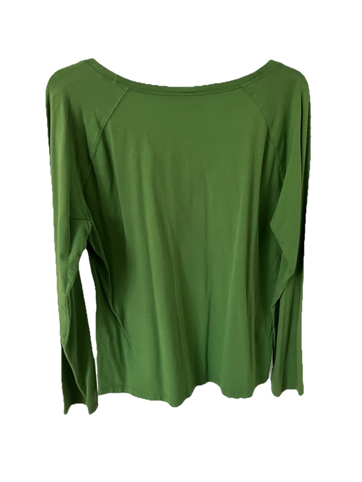 Rafaella XL Green Long Sleeve Top 92% Cotton 8% Spandex Made In Macau