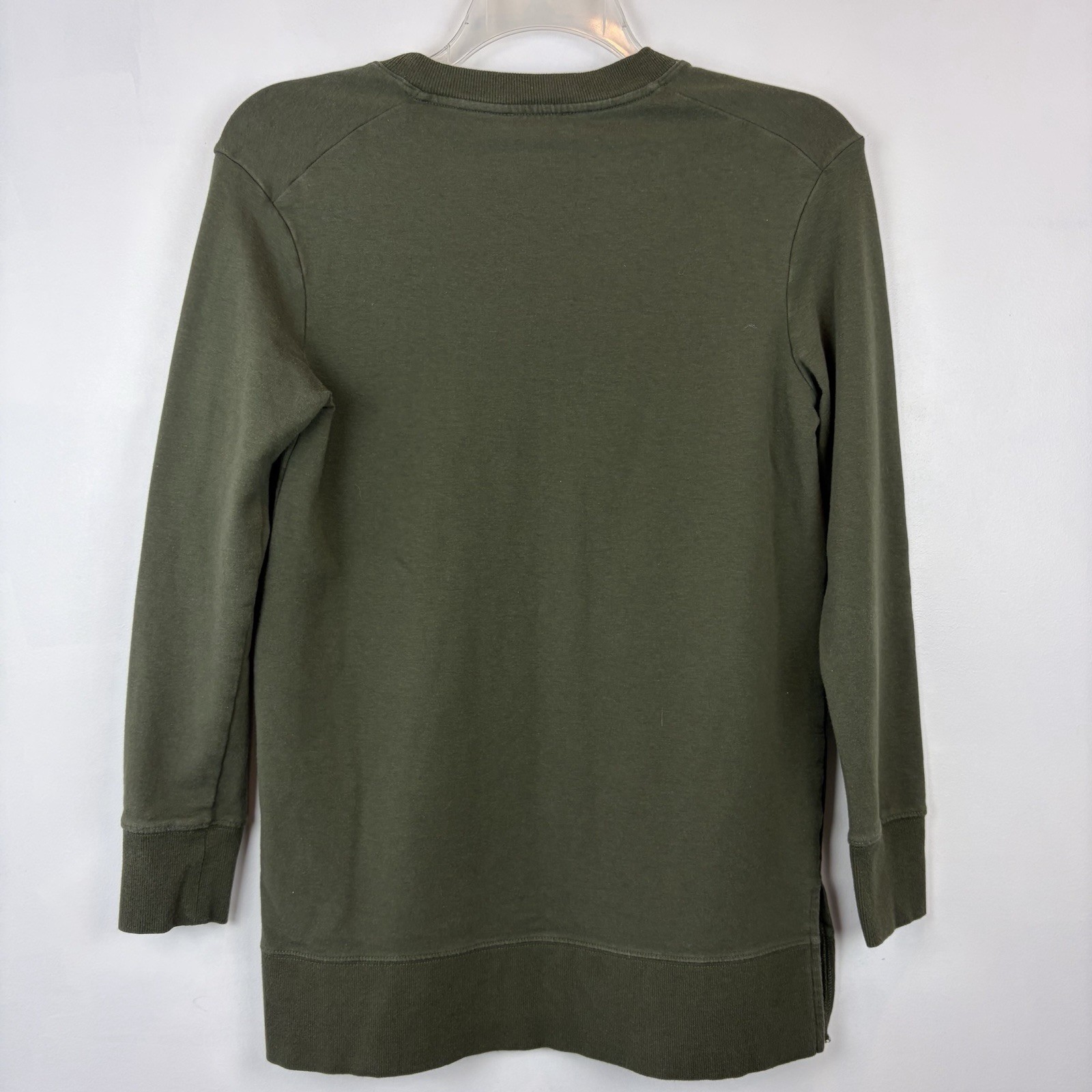 Daily Ritual Crew Sweatshirt Top Womens Small Green Tunic Cozy Soft Capsule