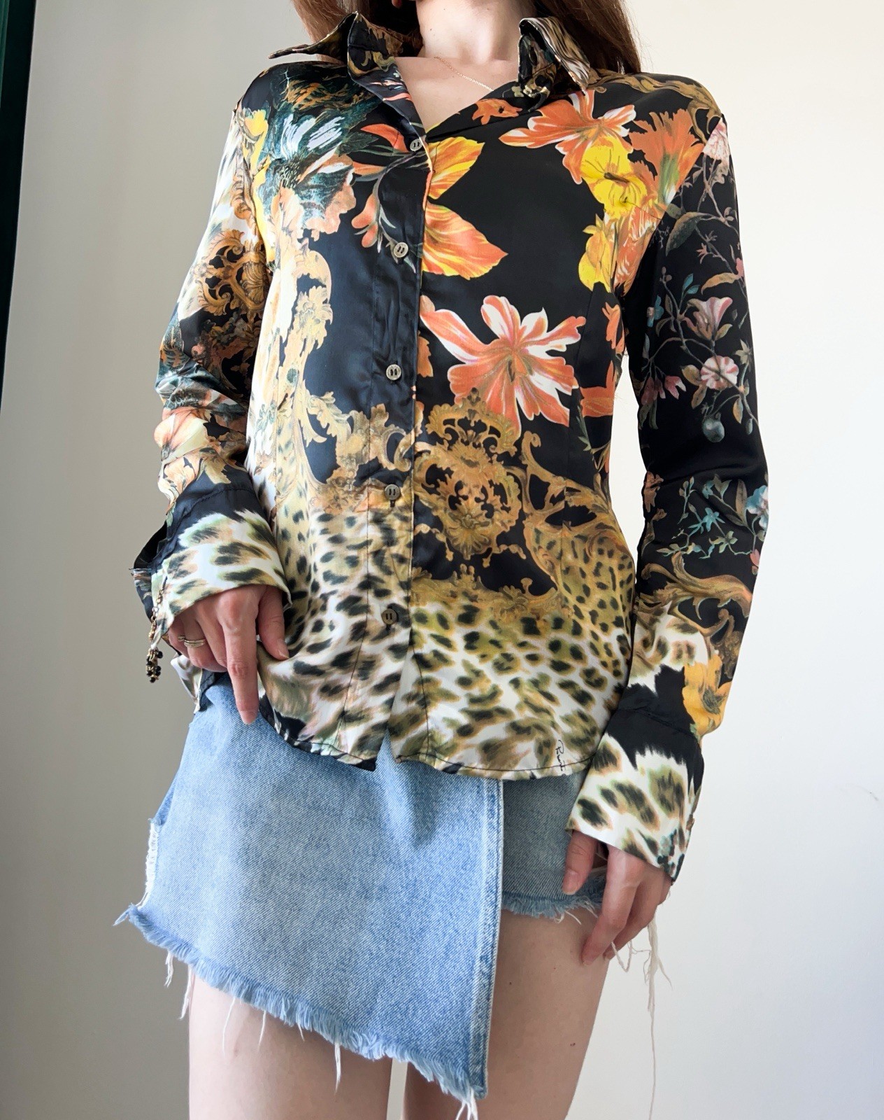 Roberto Cavalli Vintage Multicolor Women’s Shirt, Made In Italy