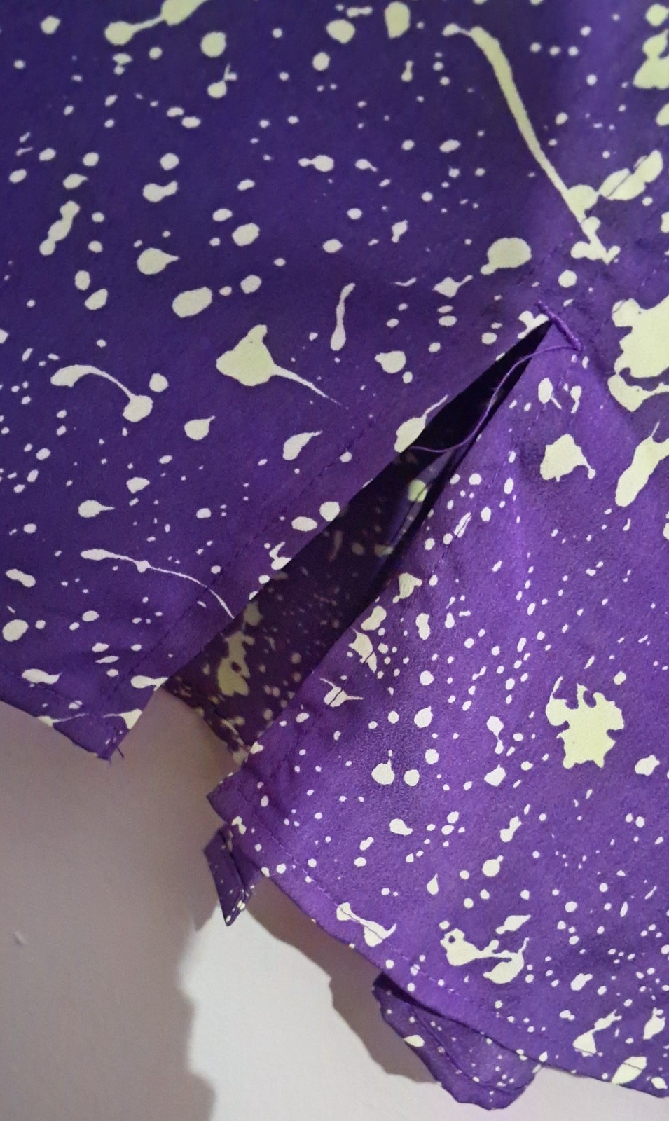 Roaman’s Purple & White Splatter Pattern Ladies Blouse Size 16W