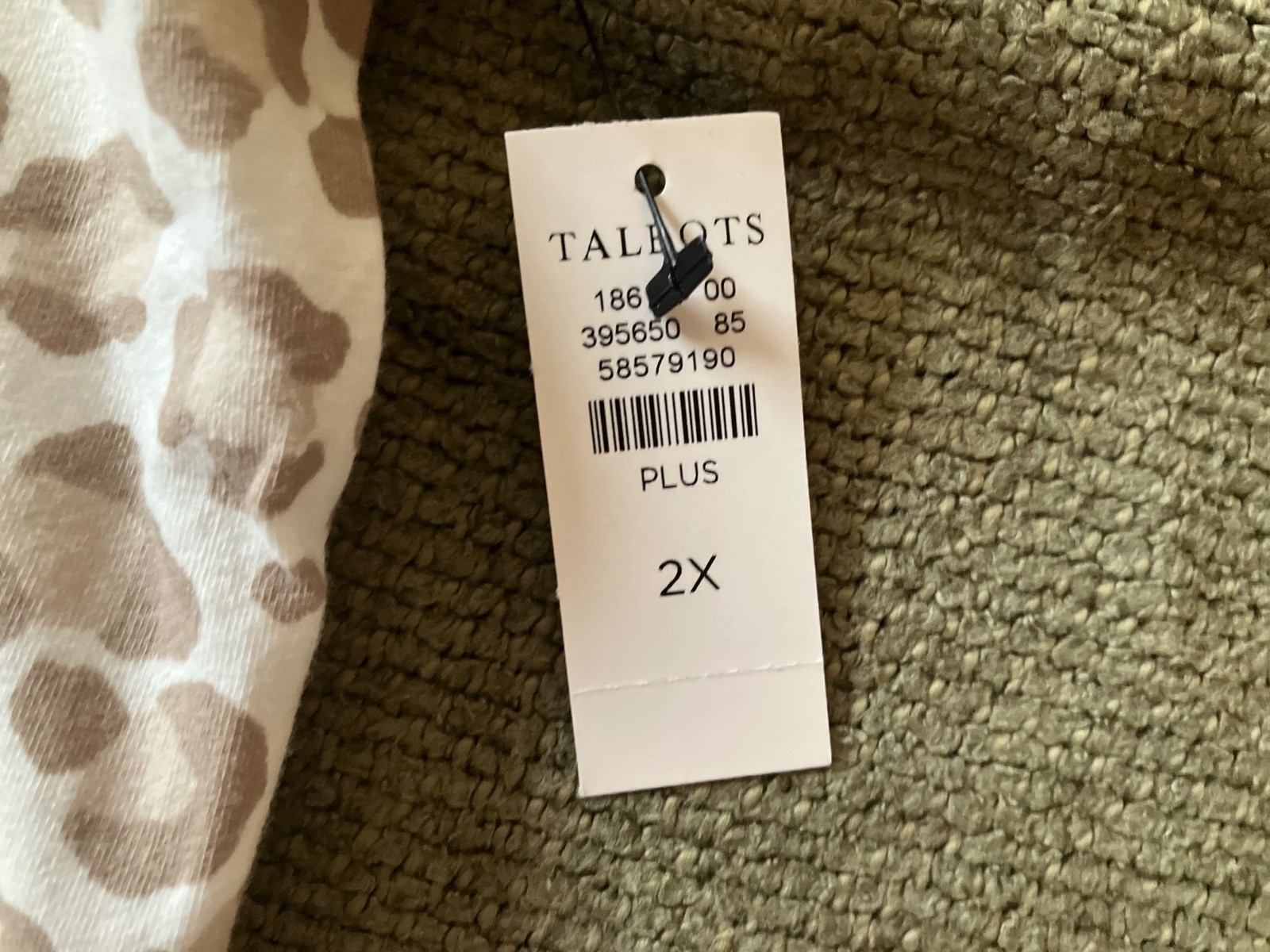 NWT Talbot’s Alluring Leopard Crewneck Tee Size 2x Current Season!