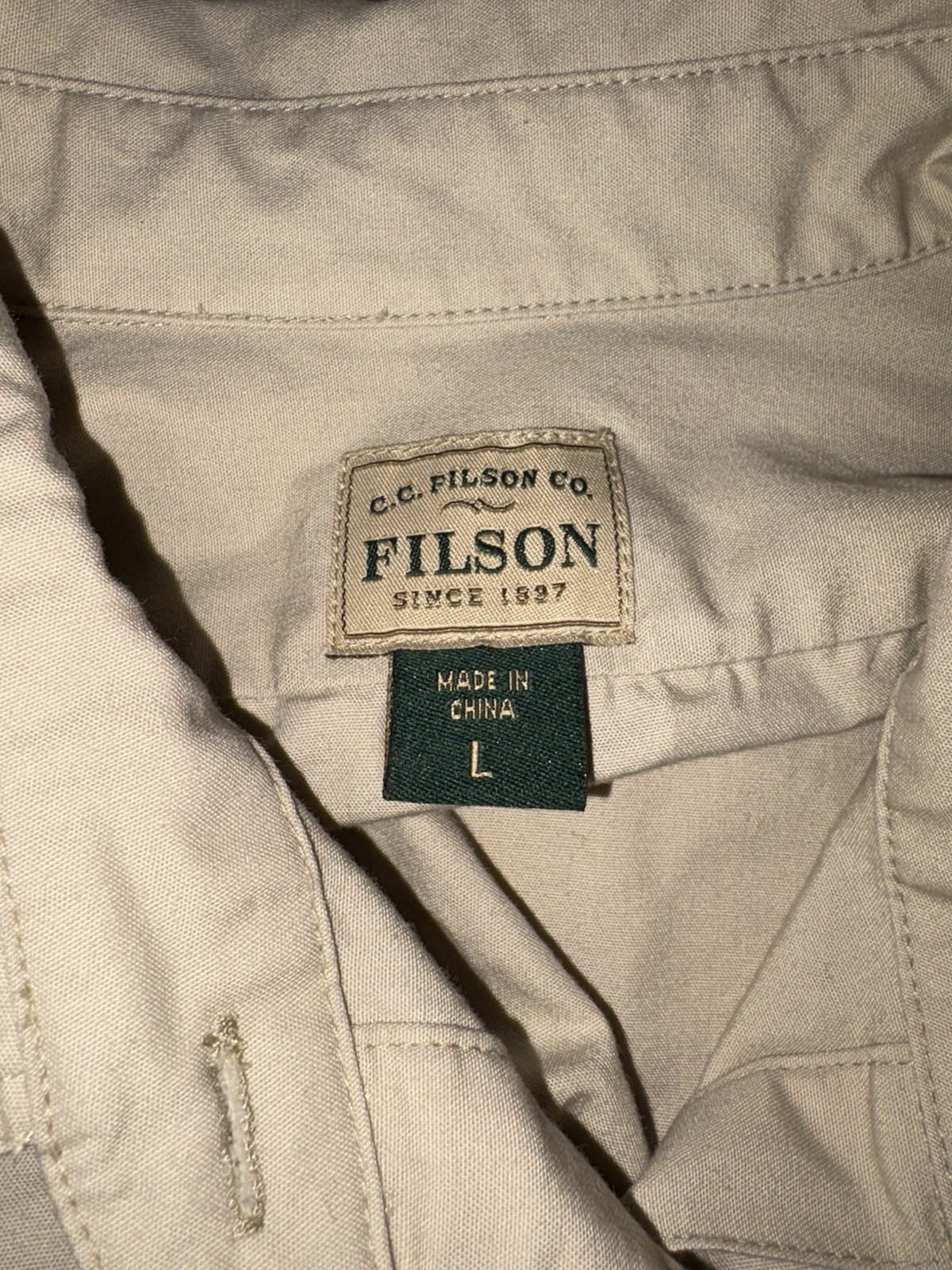 CC Filson Shirt Outdoors Alaskan Guide Workwear Shirt Women’s Large 100% Cotton