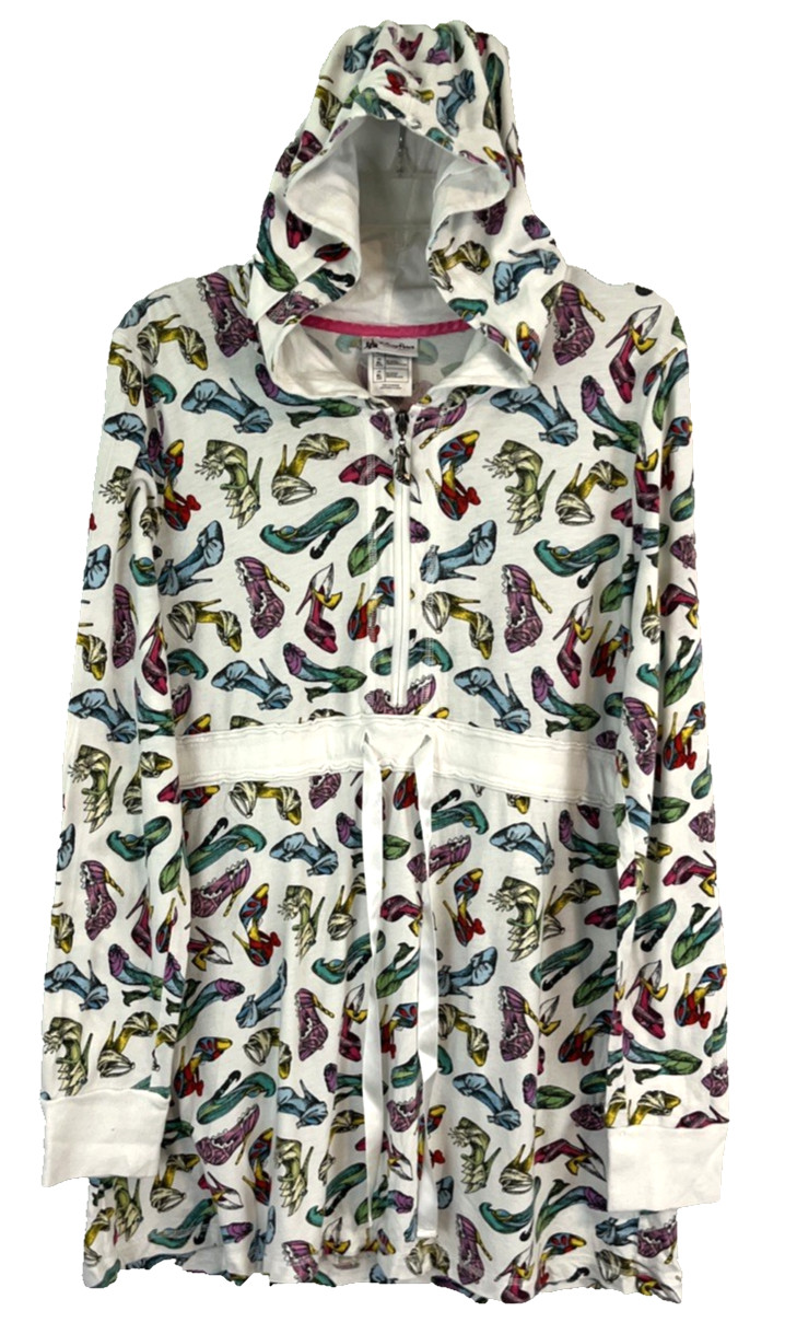Disney Parks Hooded 1/2 Zip Shirt Princess Shoes Print XL Multicolor Women ZW11