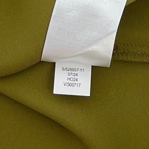 Banana Republic Womens Split Neck Long Sleeve Blouse Size M Green Office Chic