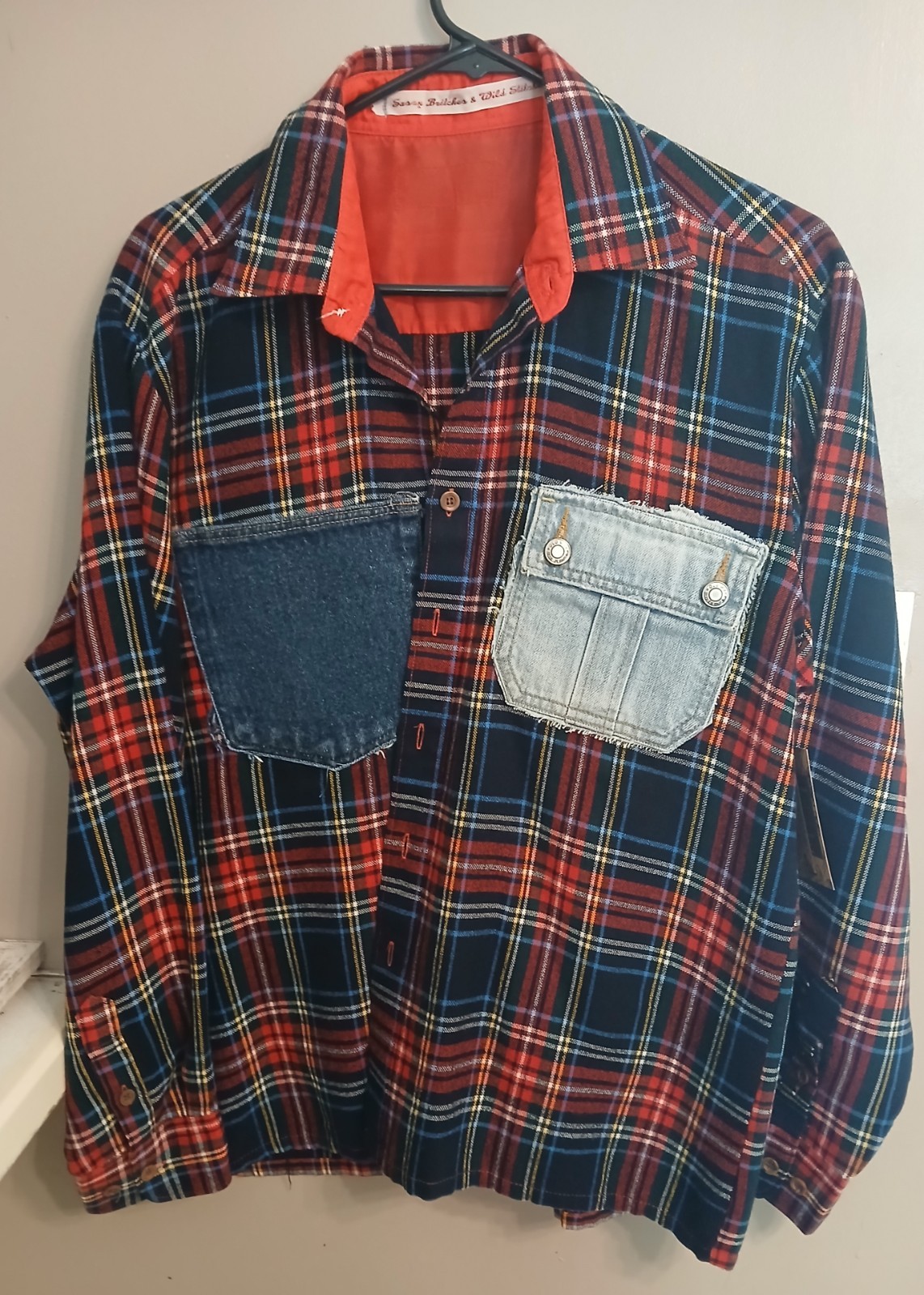 Sassy Britches And Wild Stitches Button Down Plaid Shirt Size Large