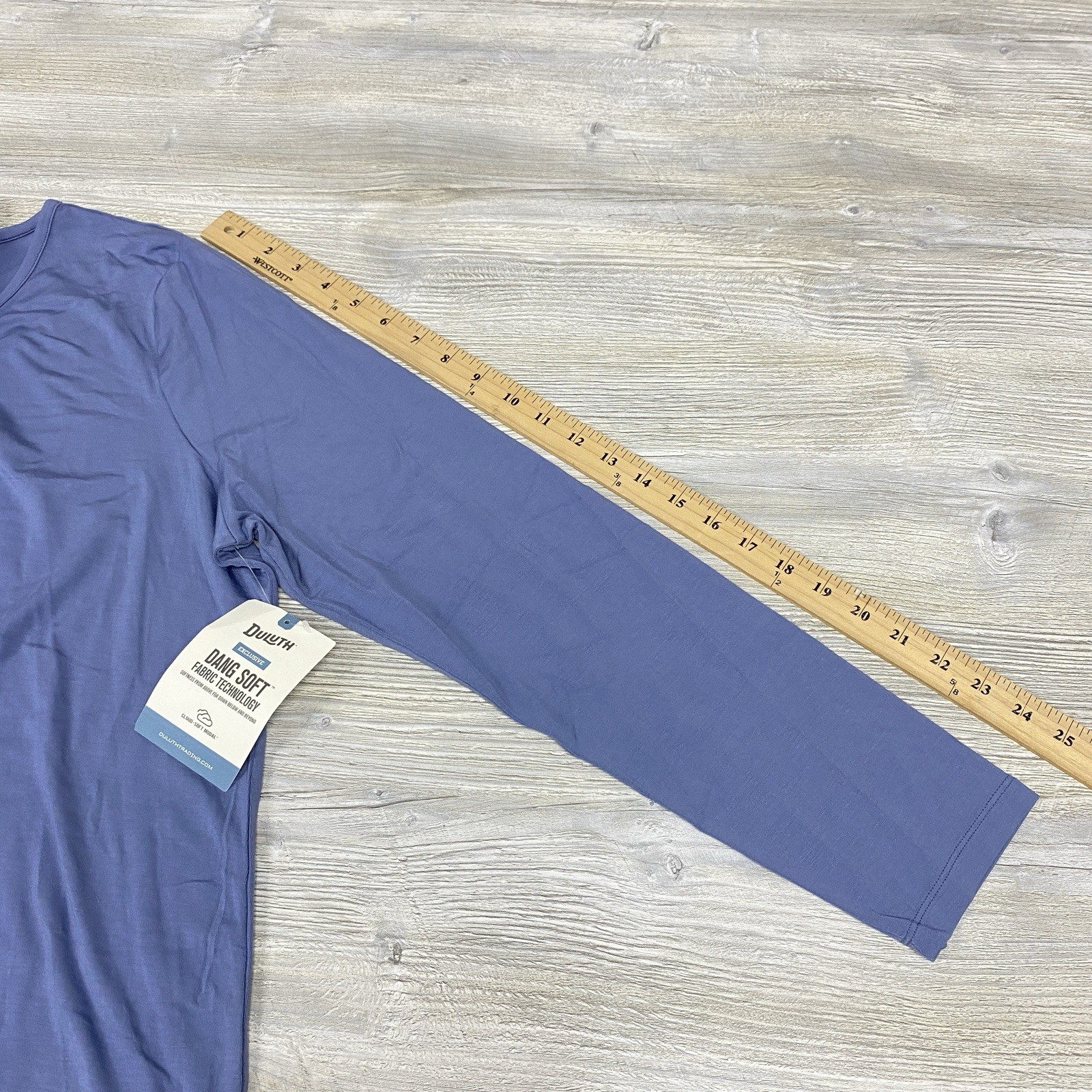 Duluth Trading Co Women 2XL Dang Soft Long Sleeve Henley Shirt Blue Pullover