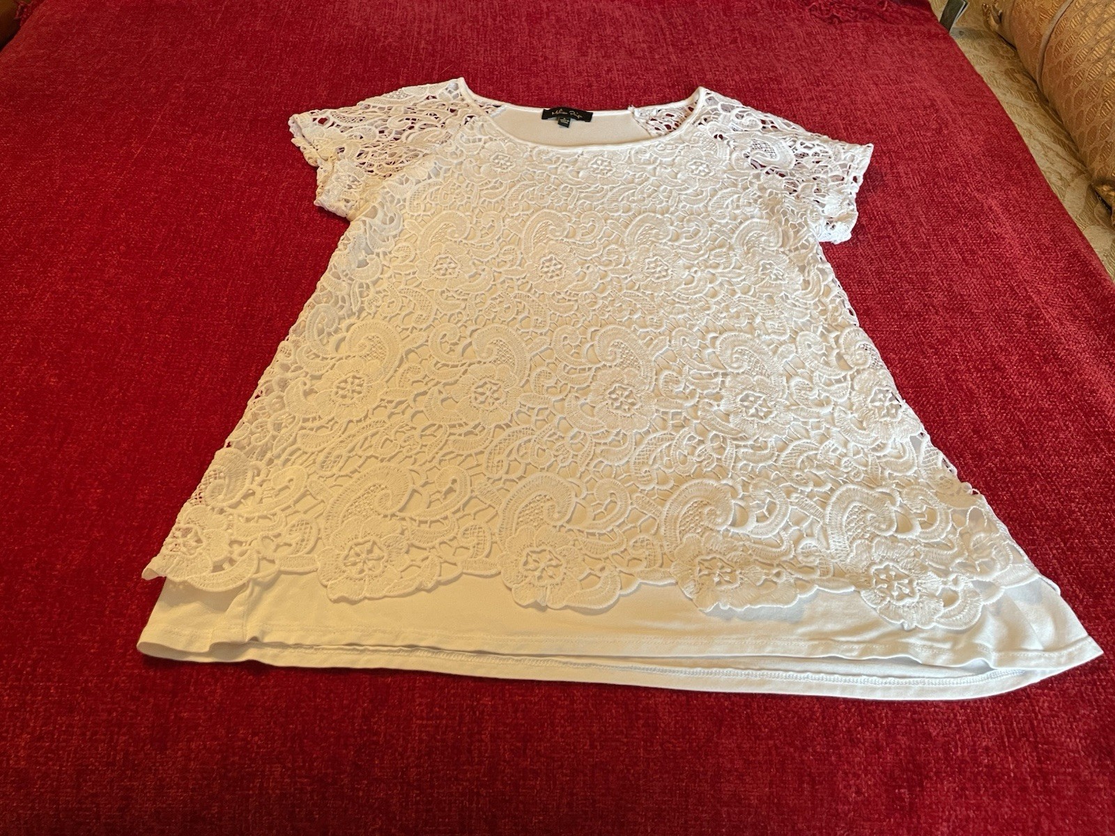 Short Sleeve Scooped Neck Find Top From Melissa Paige Size L Box A11