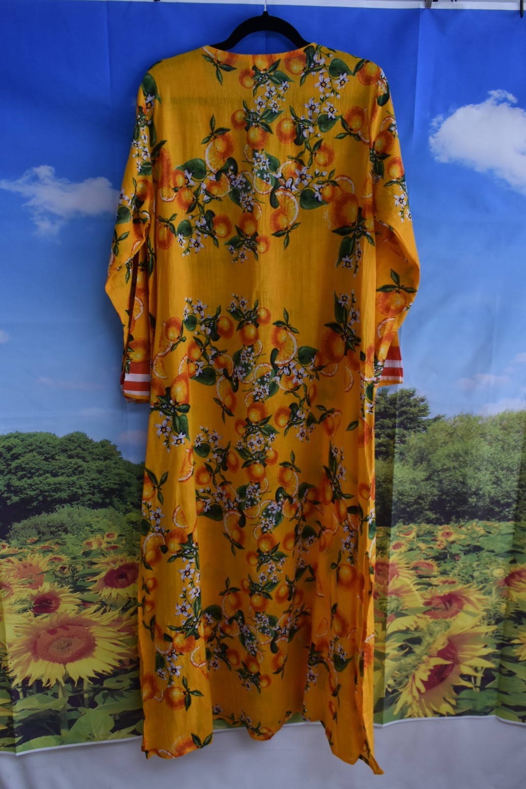 ANTICA SARTORIA 2026 ORANGES & BLOSSOMS TIE FRONT L/XL MUMU/KAFTAN/DRESS NWT