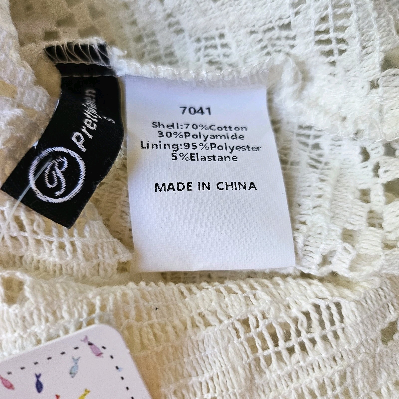 Pretty Garden Boho Strapless Cream Lace Tube Top Womens Size Small