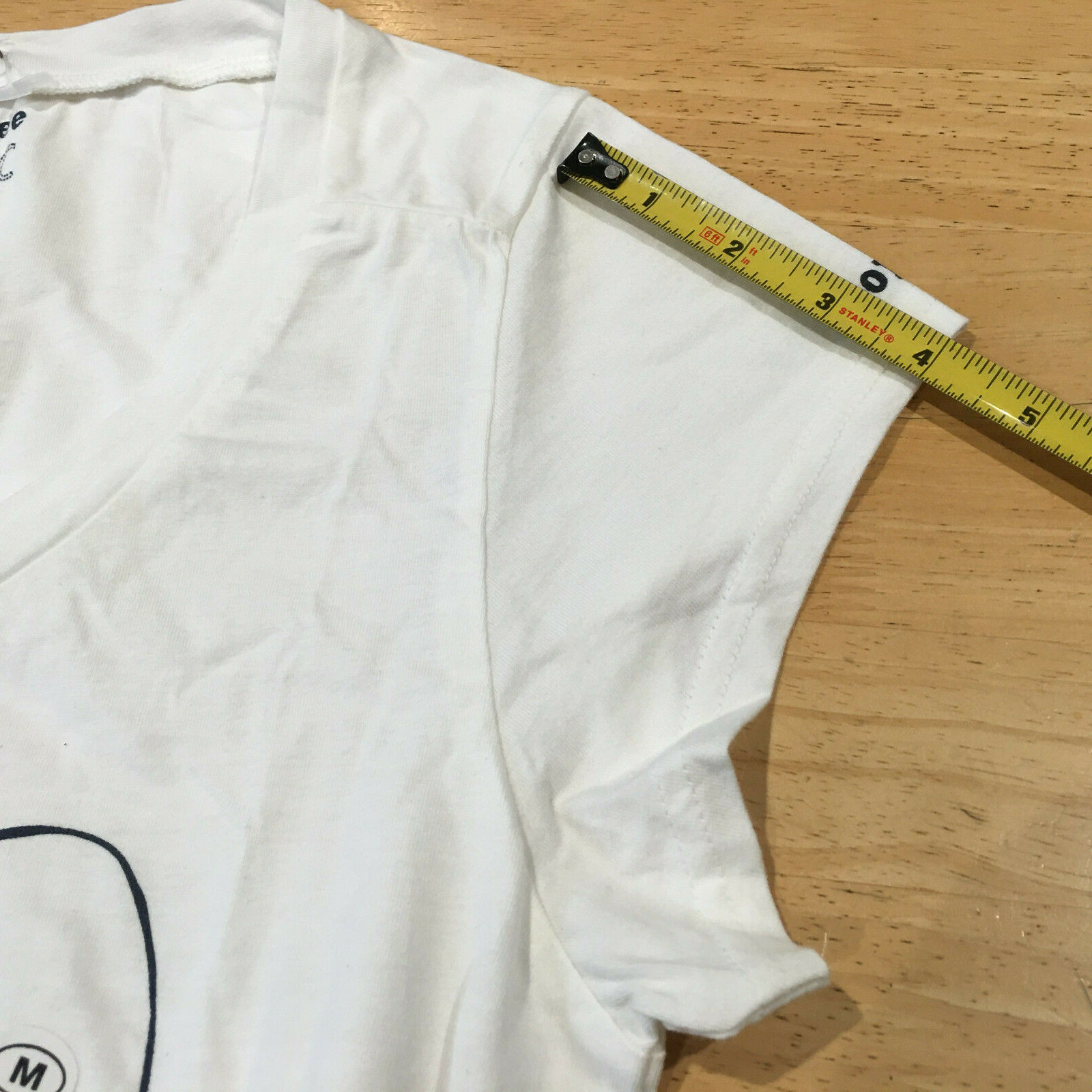 People Tree AMY’S LOVE Fair Food+Fair Fashion Organic Foodie White Tshirt Sz M