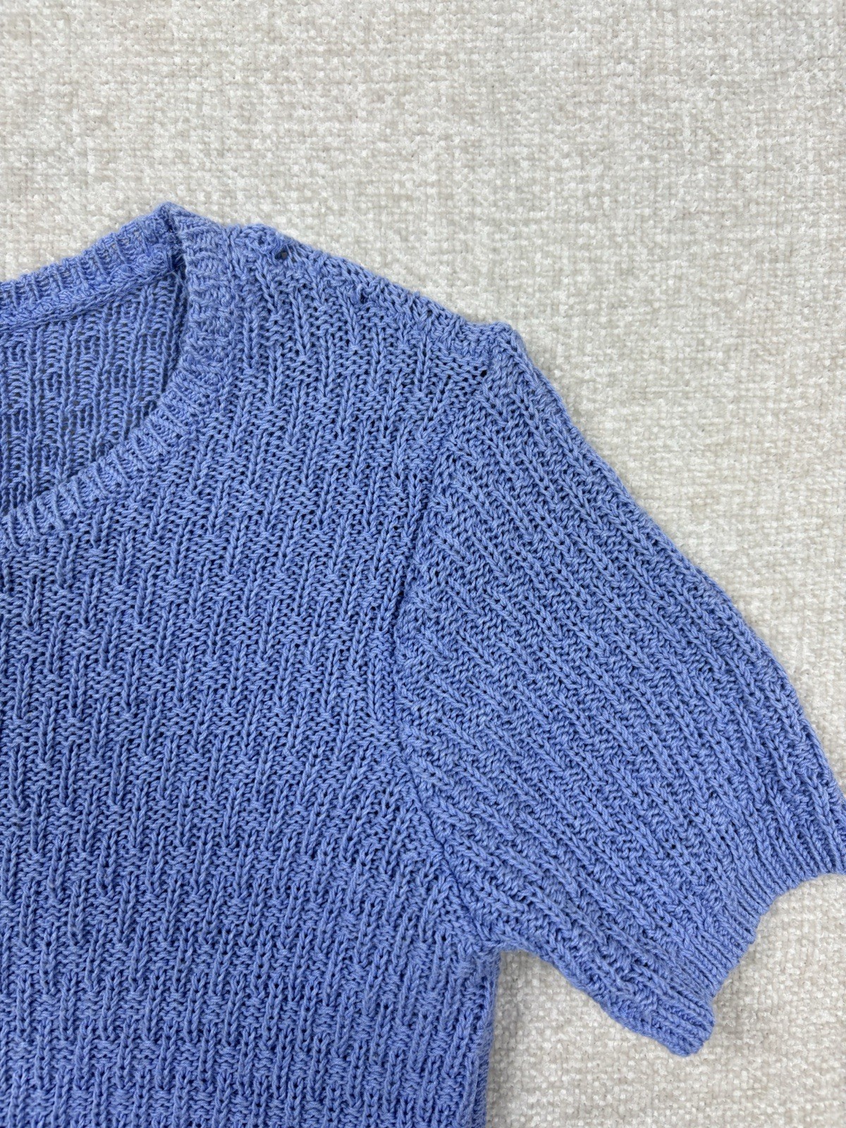 Marks And Spencer Womens short sleeve knit top Size Small / S Blue