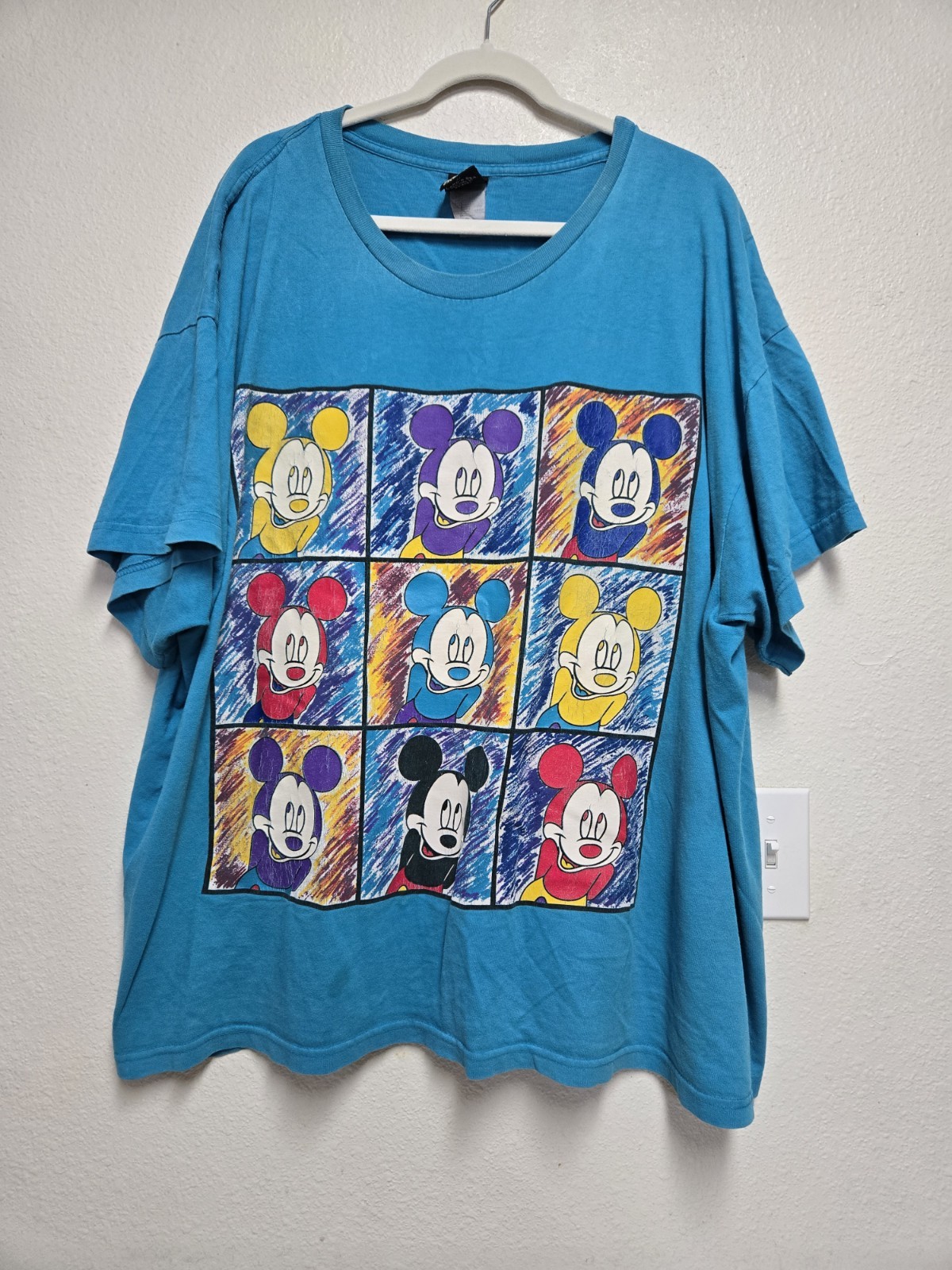 Vintage Mickey Unlimited Pop Art T-Shirt Blue Disney Mickey Mouse 2XL