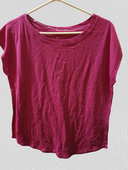 Women’s Just Be Dolman Cap Sleeve Top Fuschia: Select Your Size New