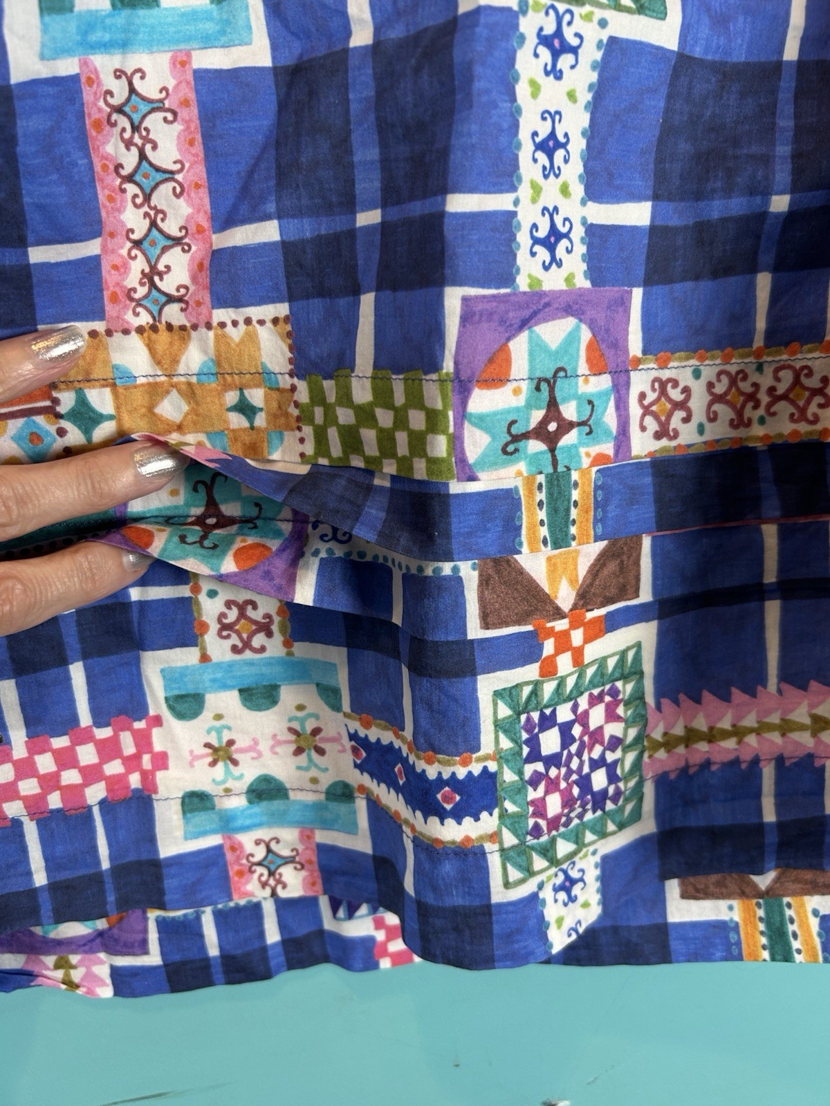 Gorman Cotton Stained Glass Patterned Print Boxy Blouse Women’s