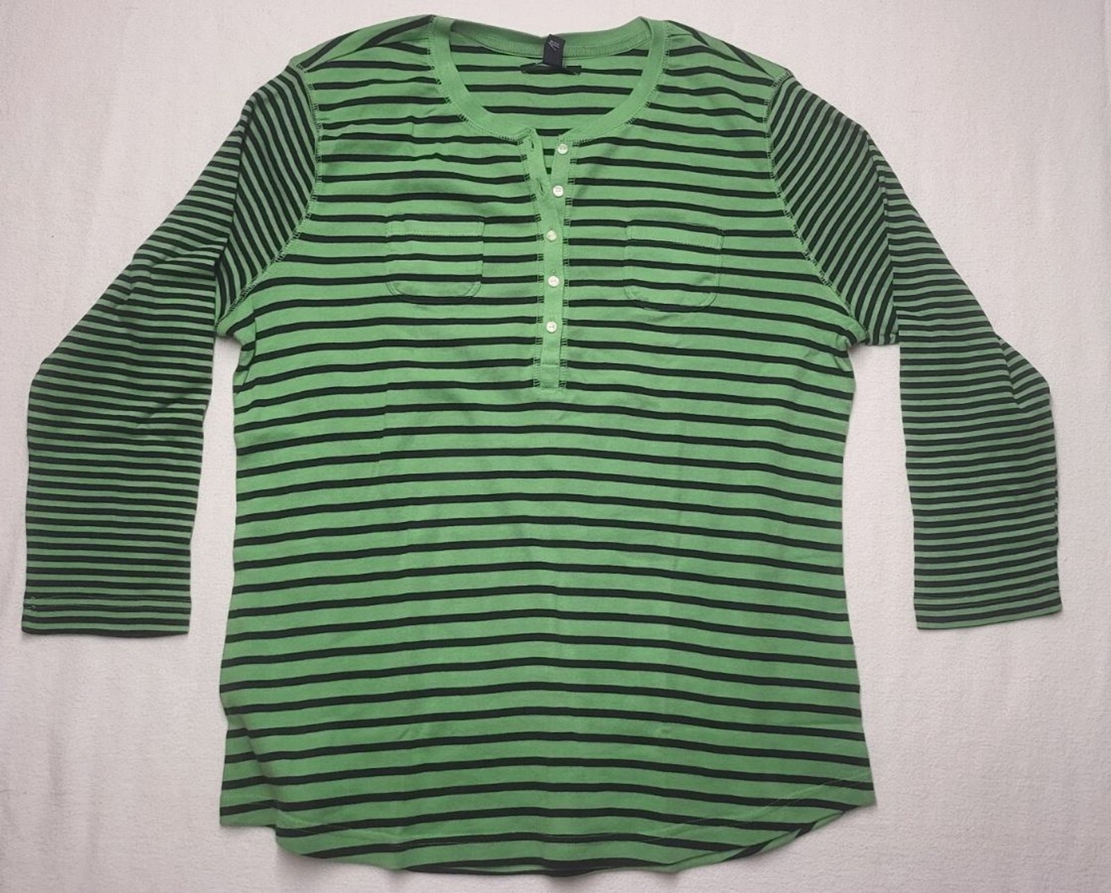 Chaps Women’s Top Green Blue 3/4 Sleeve NWT Size XL USA Seller