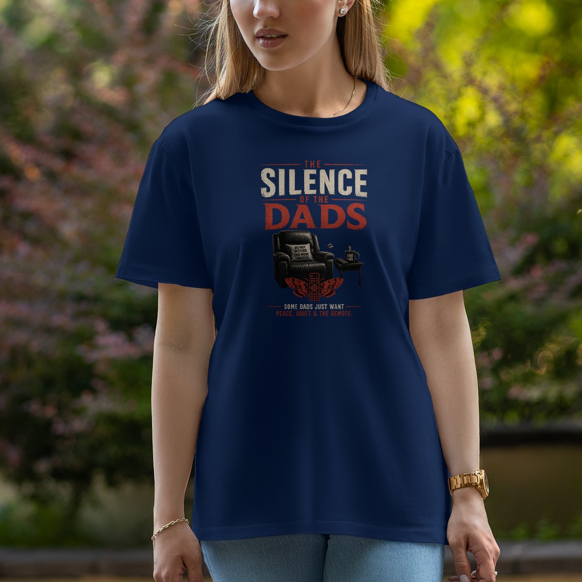 The Silence Of The Dads Mens T-Shirt Movie Parody Fatherhood Fathers Day