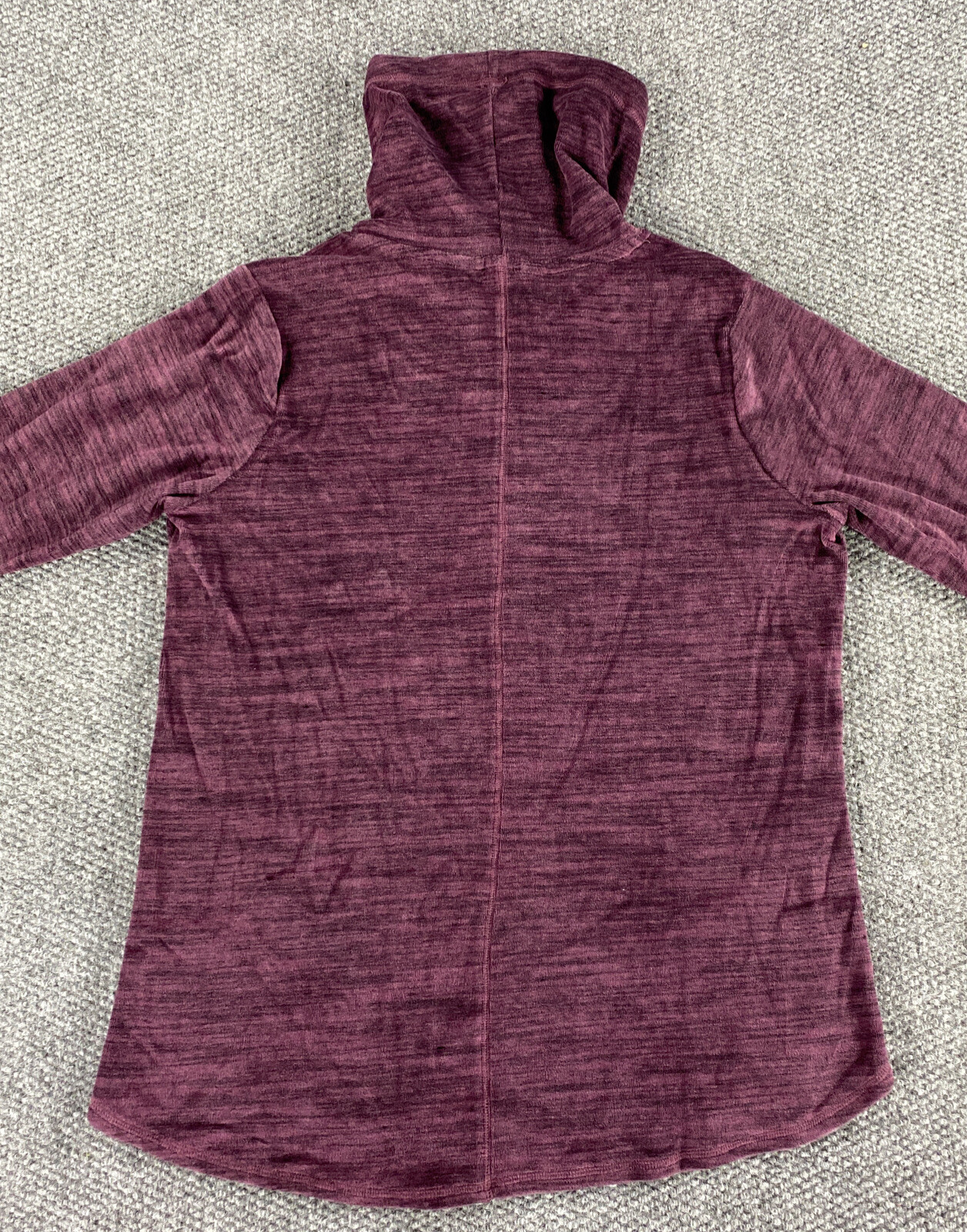 Harmony Balance Womens Long Sleeve Pullover Cowl Neck Purple Size Large