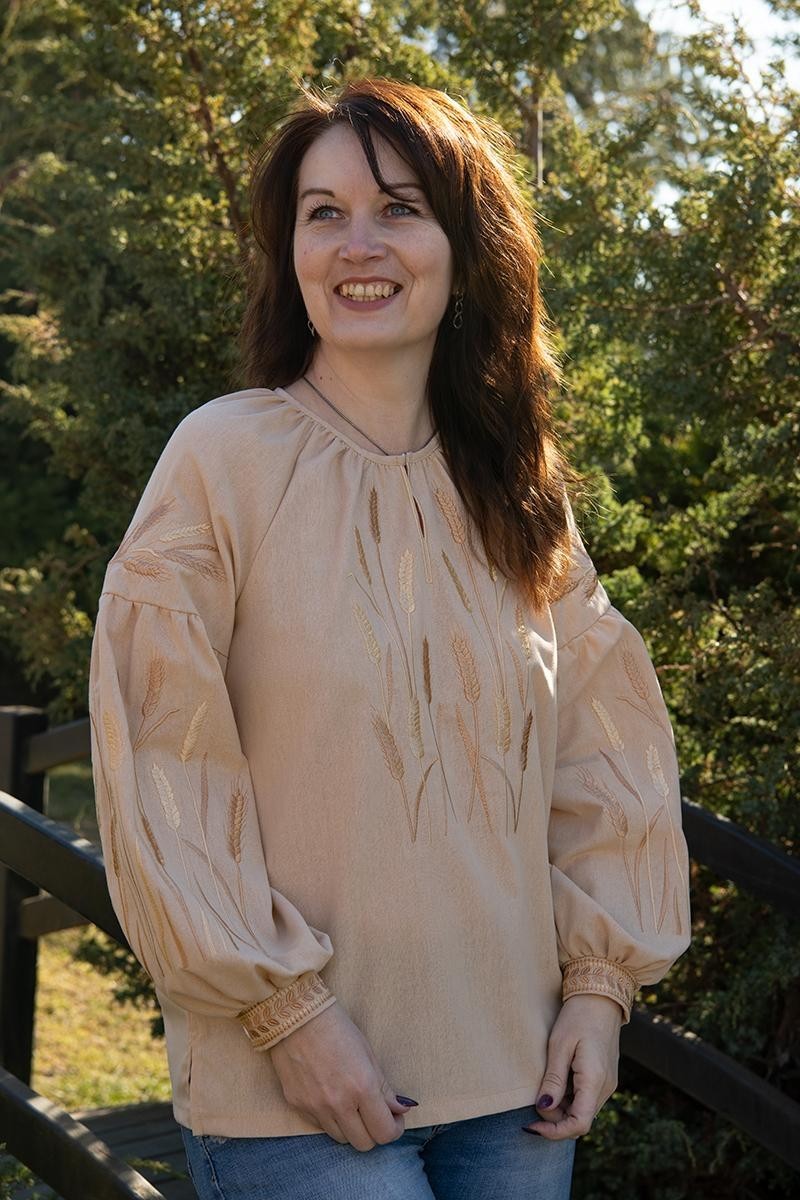 Linen blouse Vyshyvanka, women’s embroidered shirt, S, M, L, XL, 2XL, 3XL, 4 XL