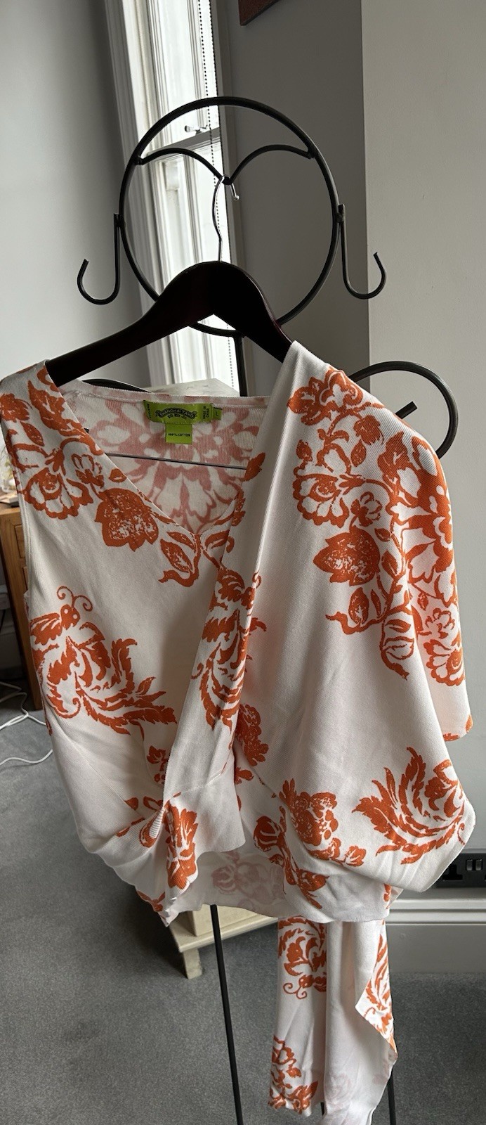Shanghai Tang Women’s Vintage Blouse With Integrated Scarf Size L UK 14