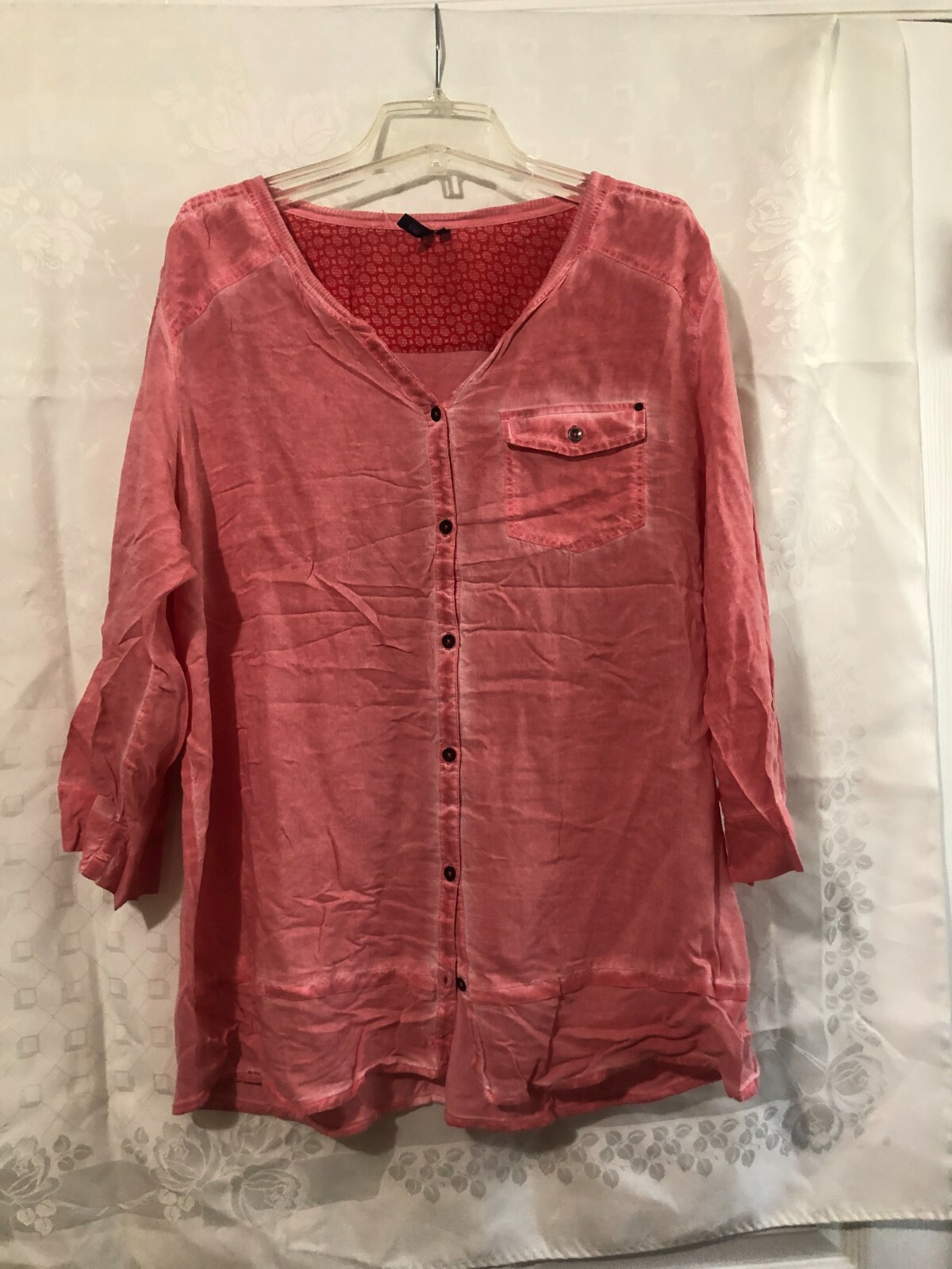 CECIL women long sleeve shirt top blouse size L, 026WLT03