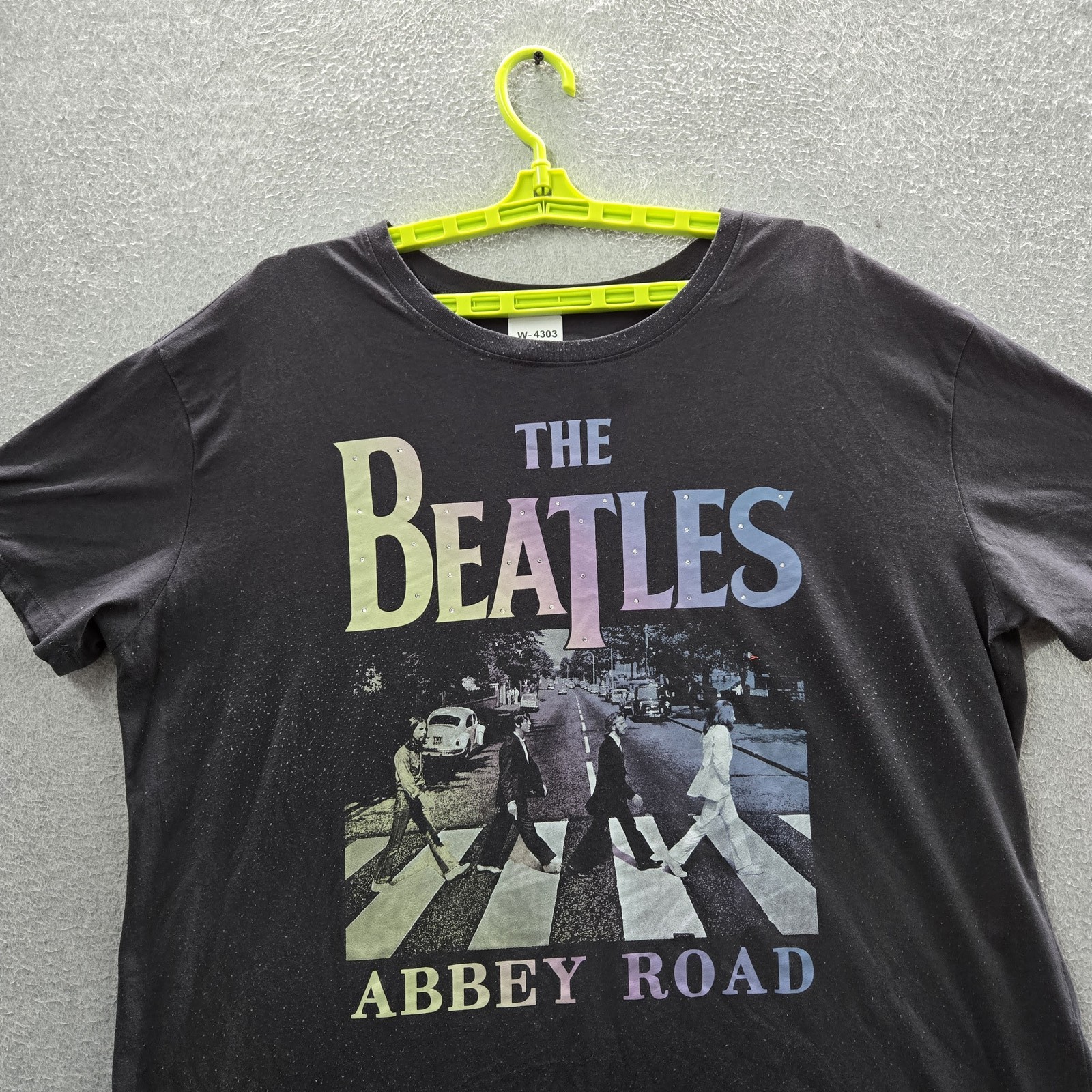 The Beatles Women Shirt Black Graphic Beatles Abbeyroad Short Sleeve
