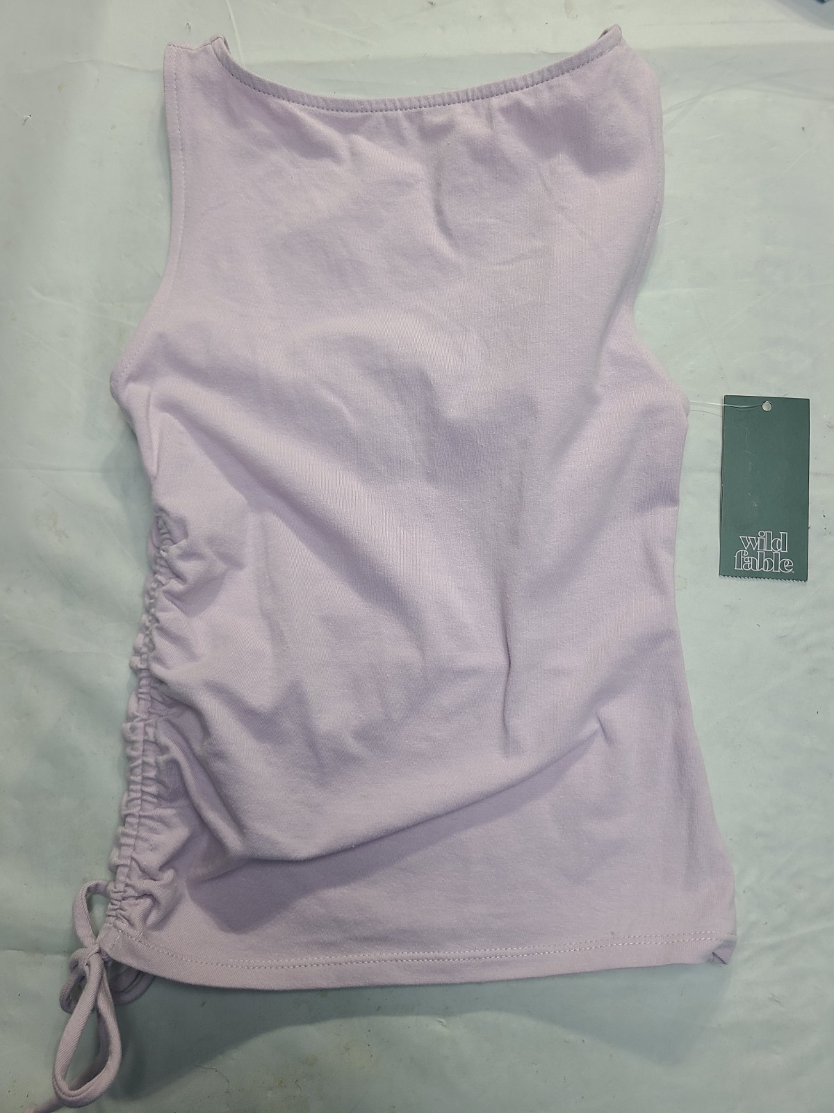 Women’s Side-Tie Tank Top Wild Fable Light Violet Size XXS