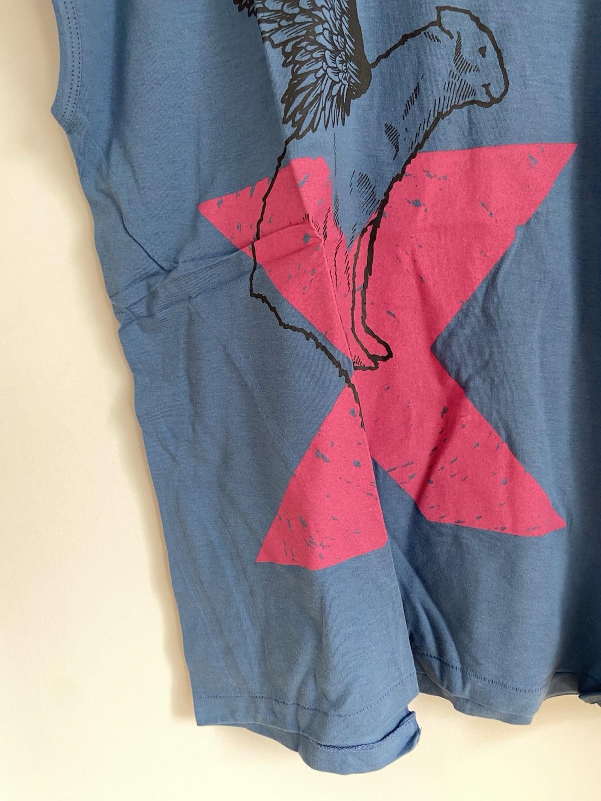 Mambo Goddess Women’s Graphic Print Tank Shirt Size UK 14 Deadstock Y2K NEW Blue